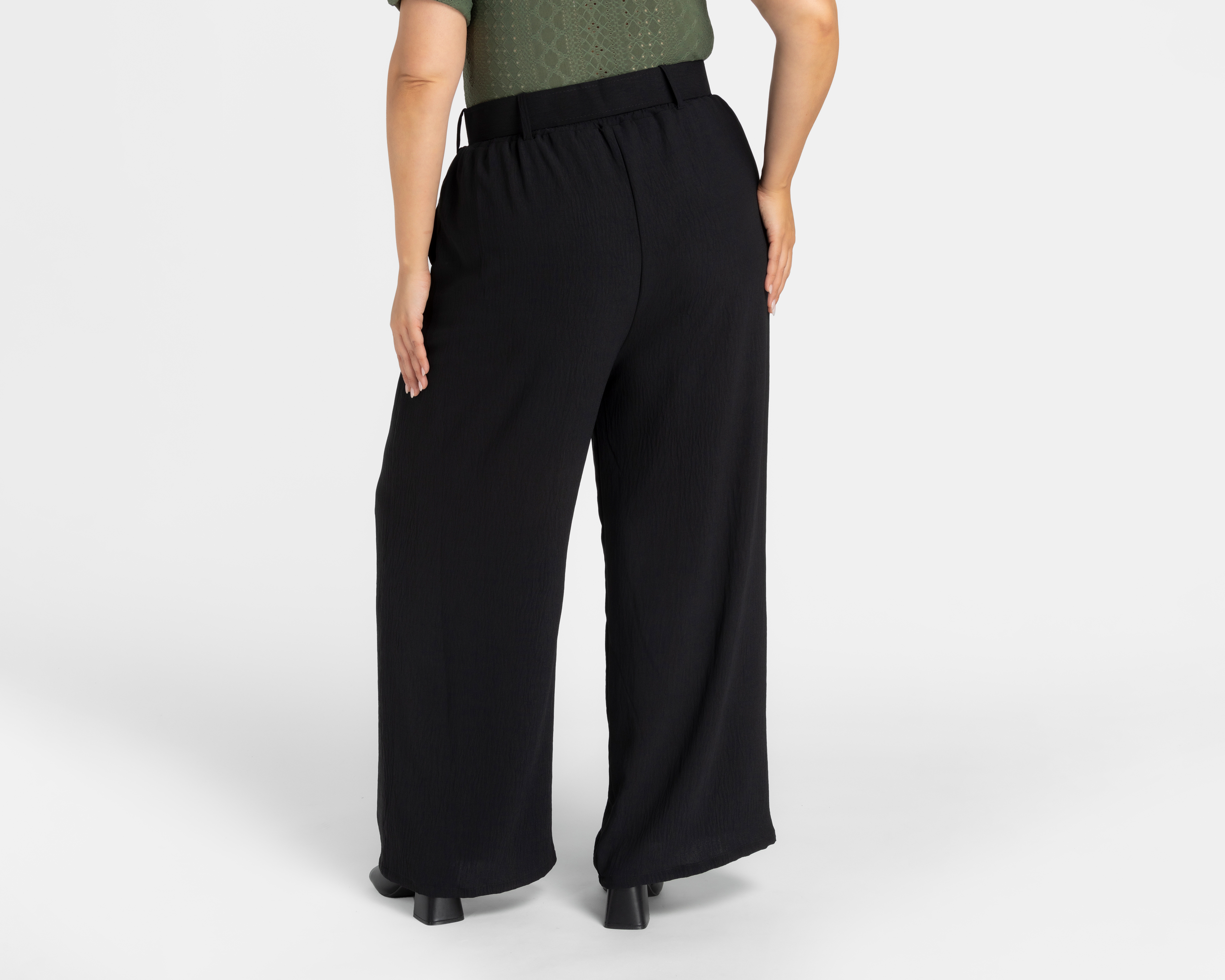 Foto 7 pulgar | Foto 6 | Pantalón Ancho Sahara Negro para Mujer