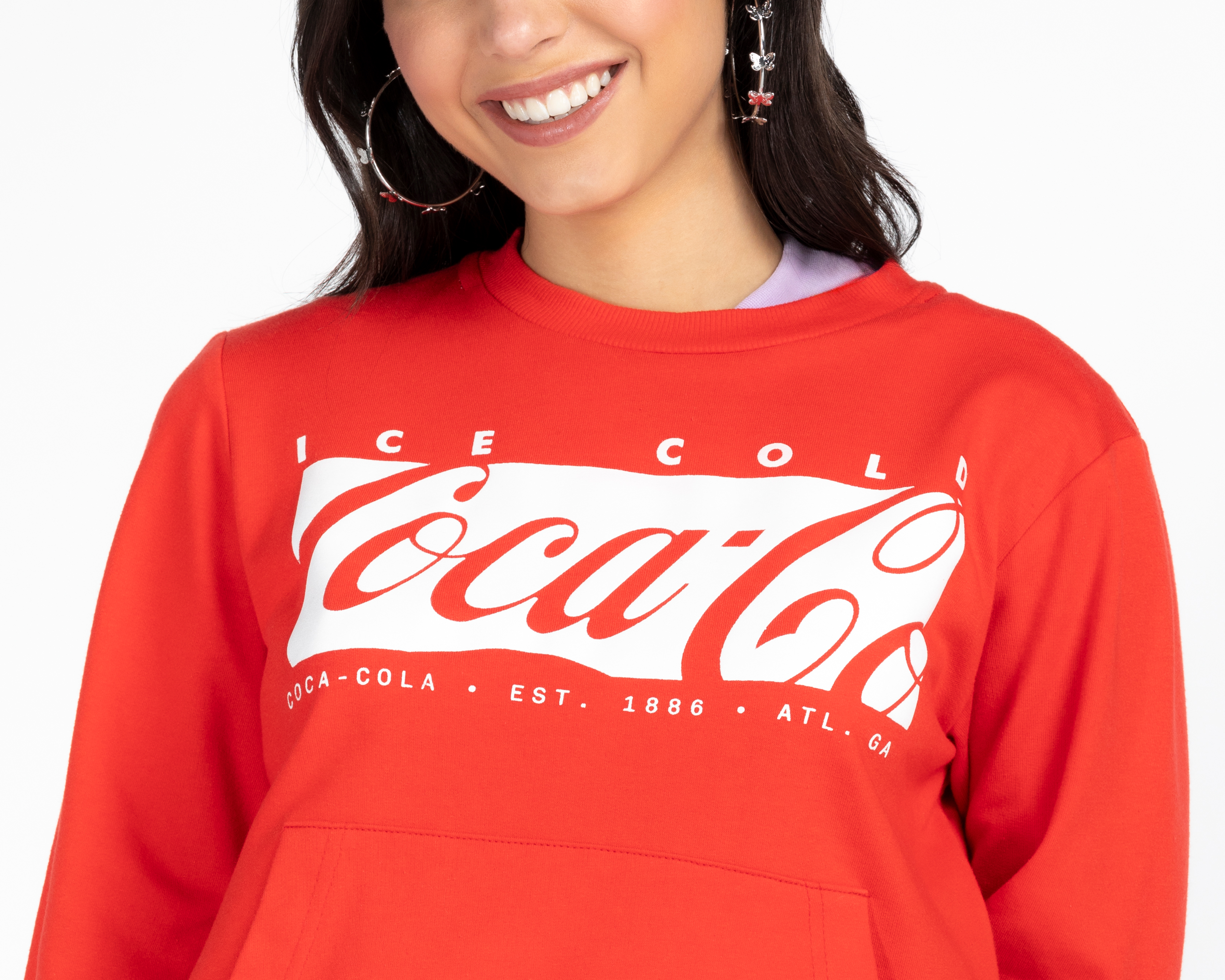 Foto 4 pulgar | Foto 3 | Sudadera con Bolsa Coca-Cola para Mujer