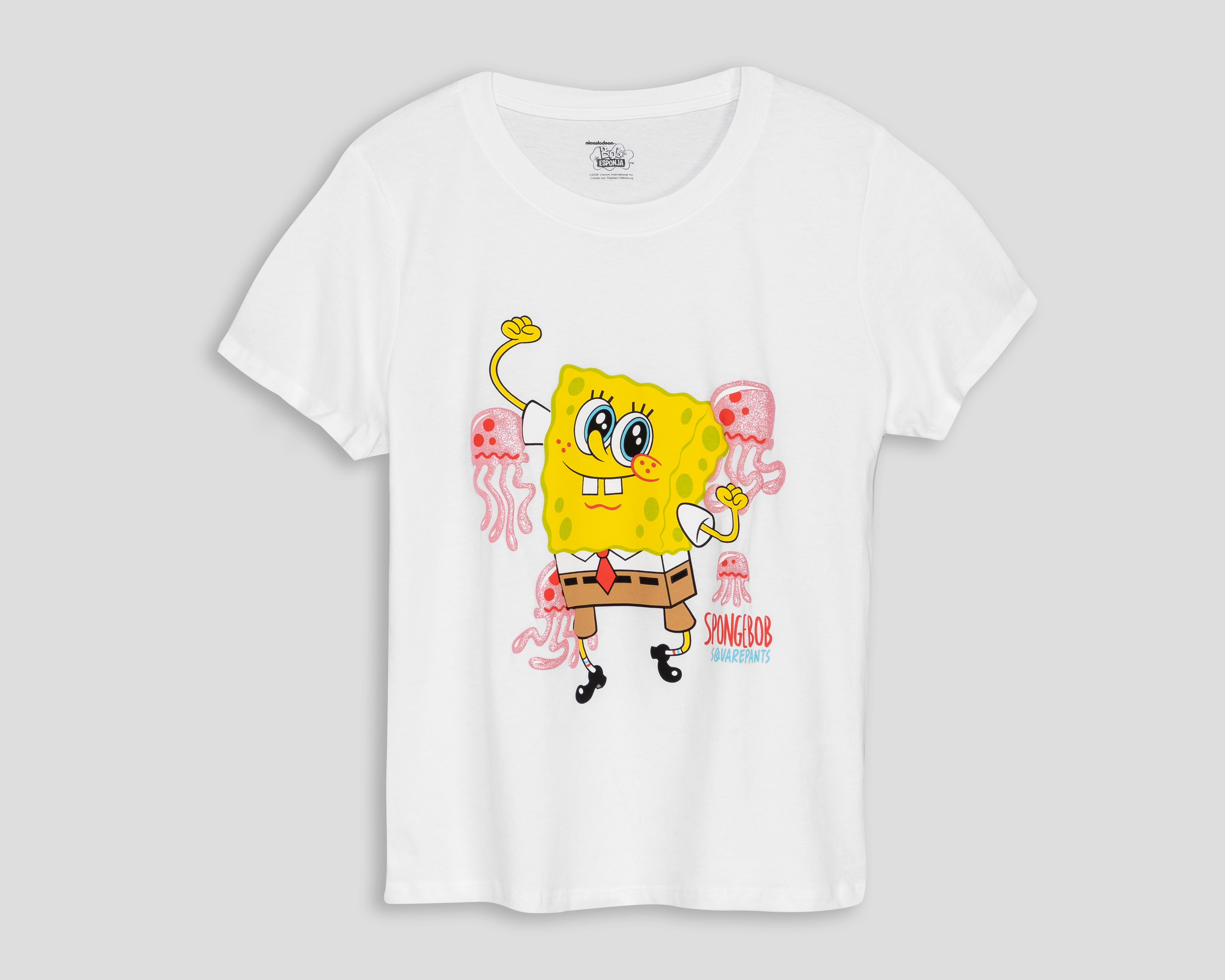 Foto 2 pulgar | Foto 1 | Playera Estampada Bob Esponja para Mujer