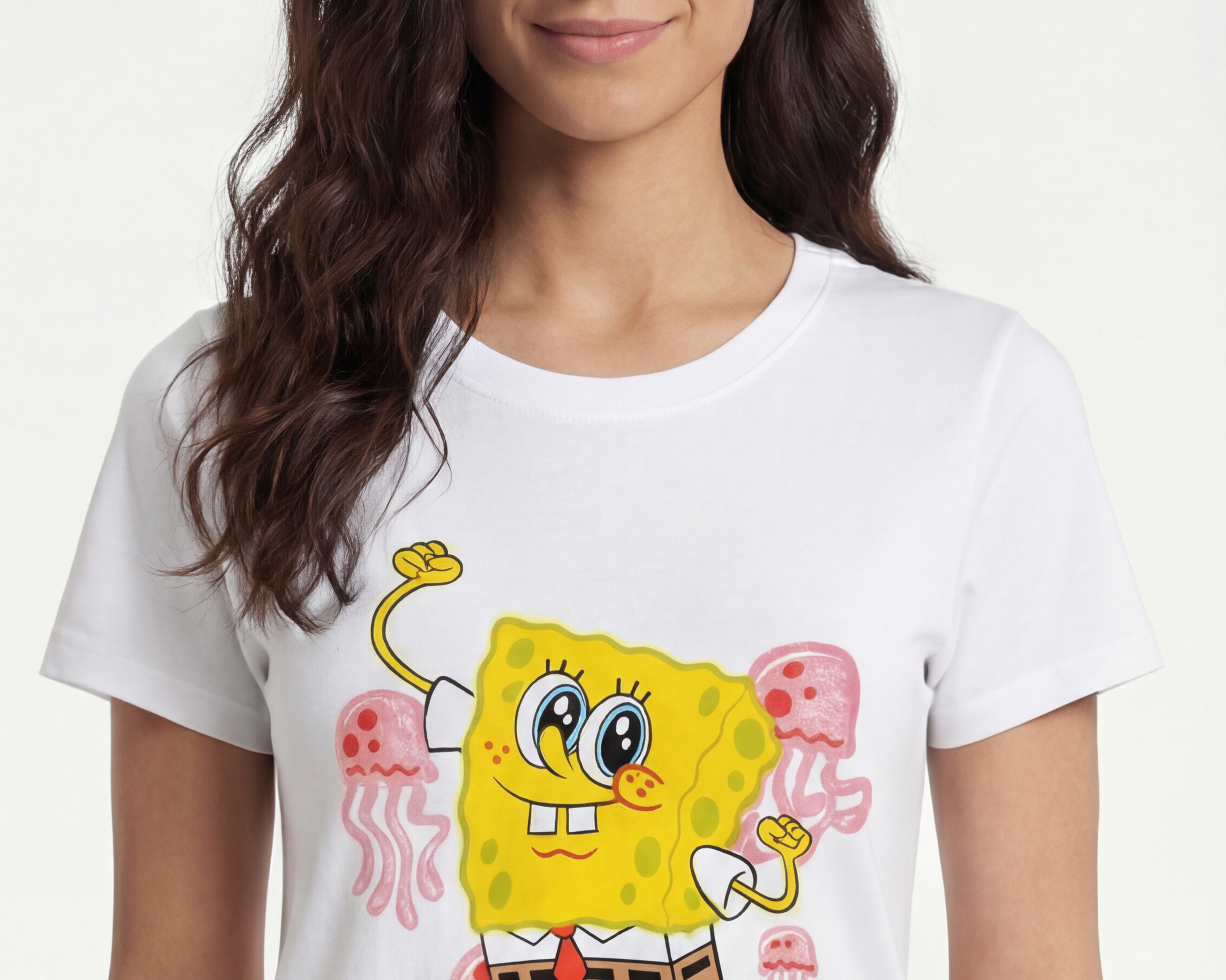 Foto 4 | Foto 4 | Playera Estampada Bob Esponja para Mujer
