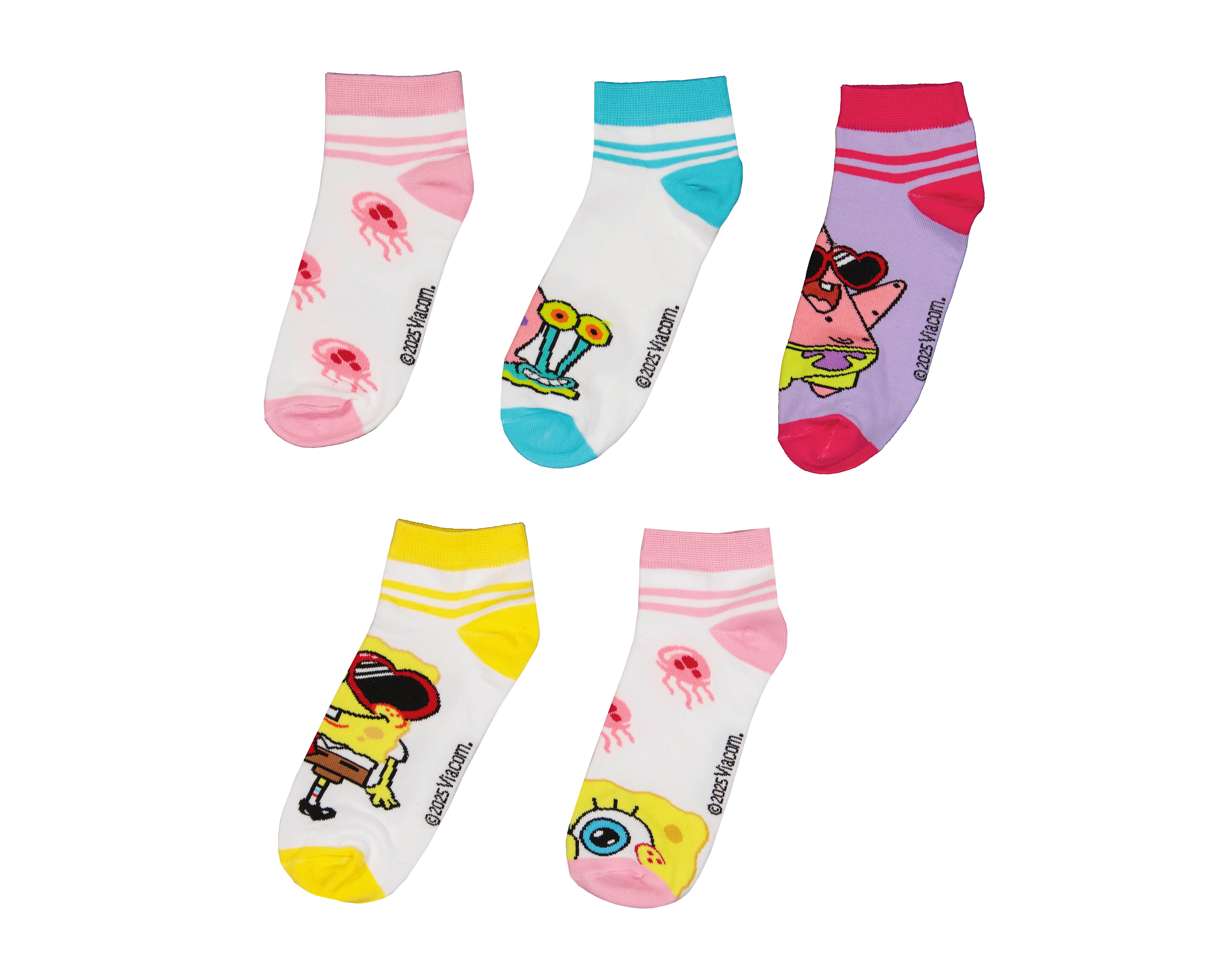 Foto 1 | Foto 1 | Calcetas Bob Esponja para Mujer 5 Pares