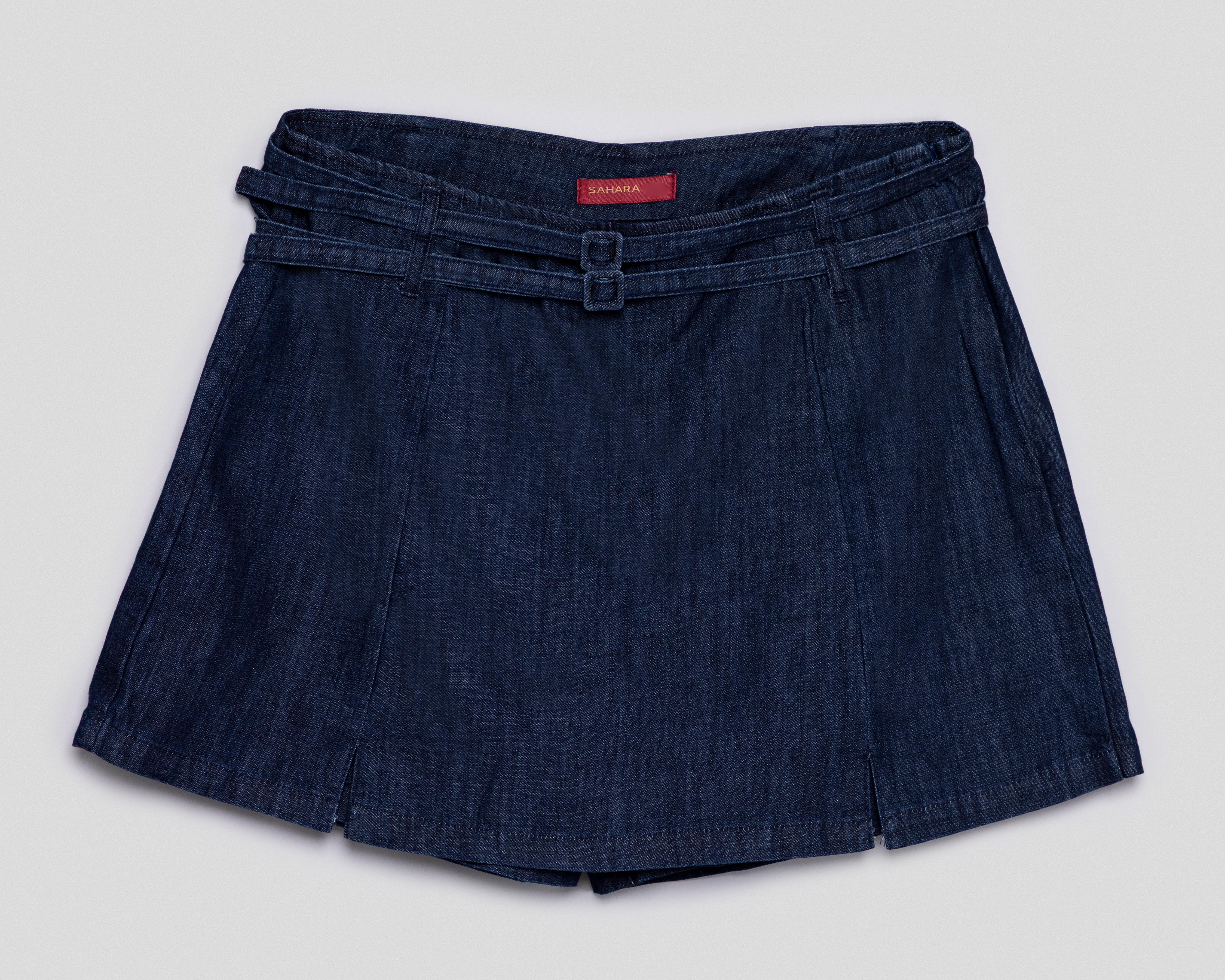 Short Falda Sahara con Doble Cinto para Mujer