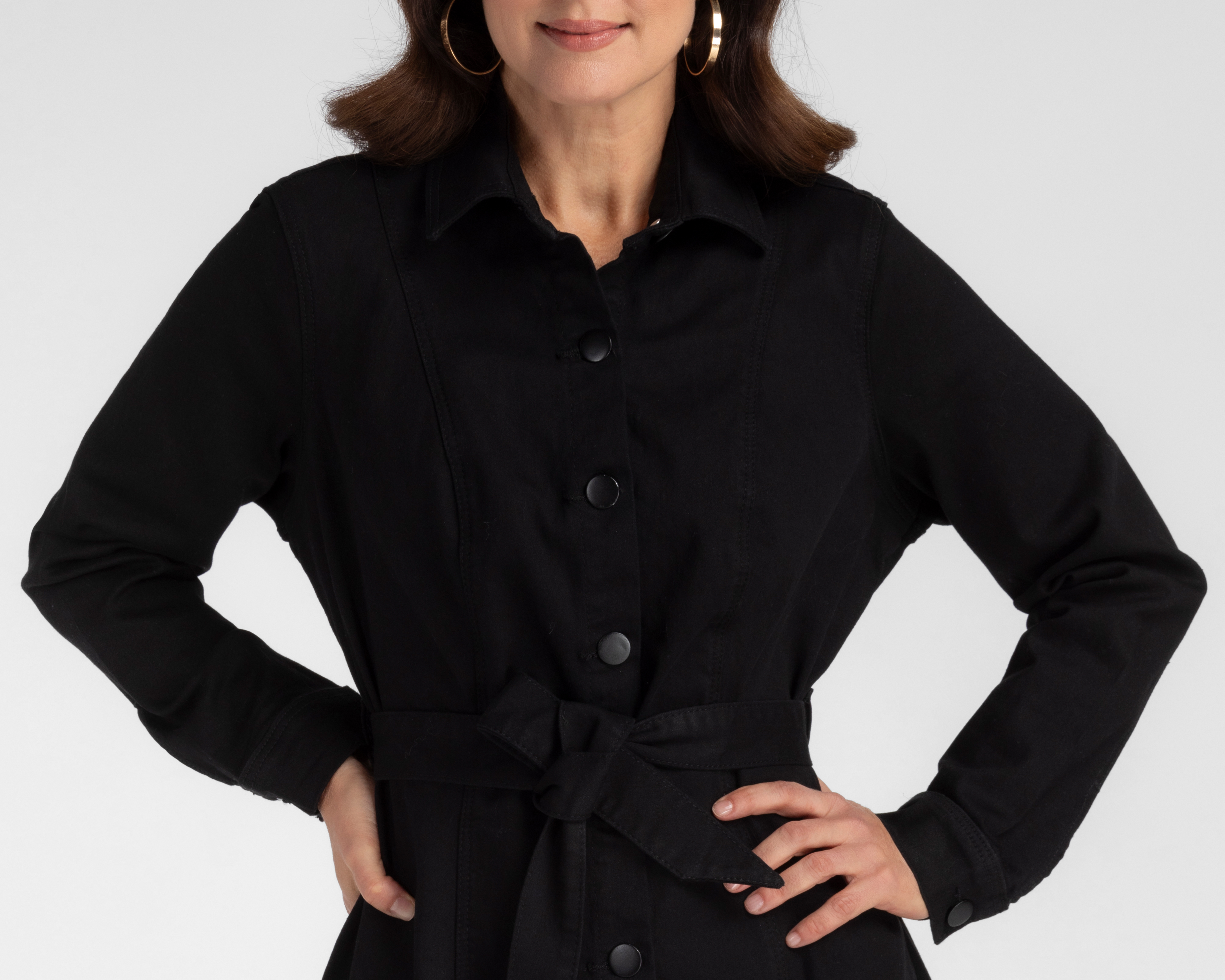 Foto 6 pulgar | Foto 5 | Vestido Casual Sahara de Mezclilla Negro con Lazo