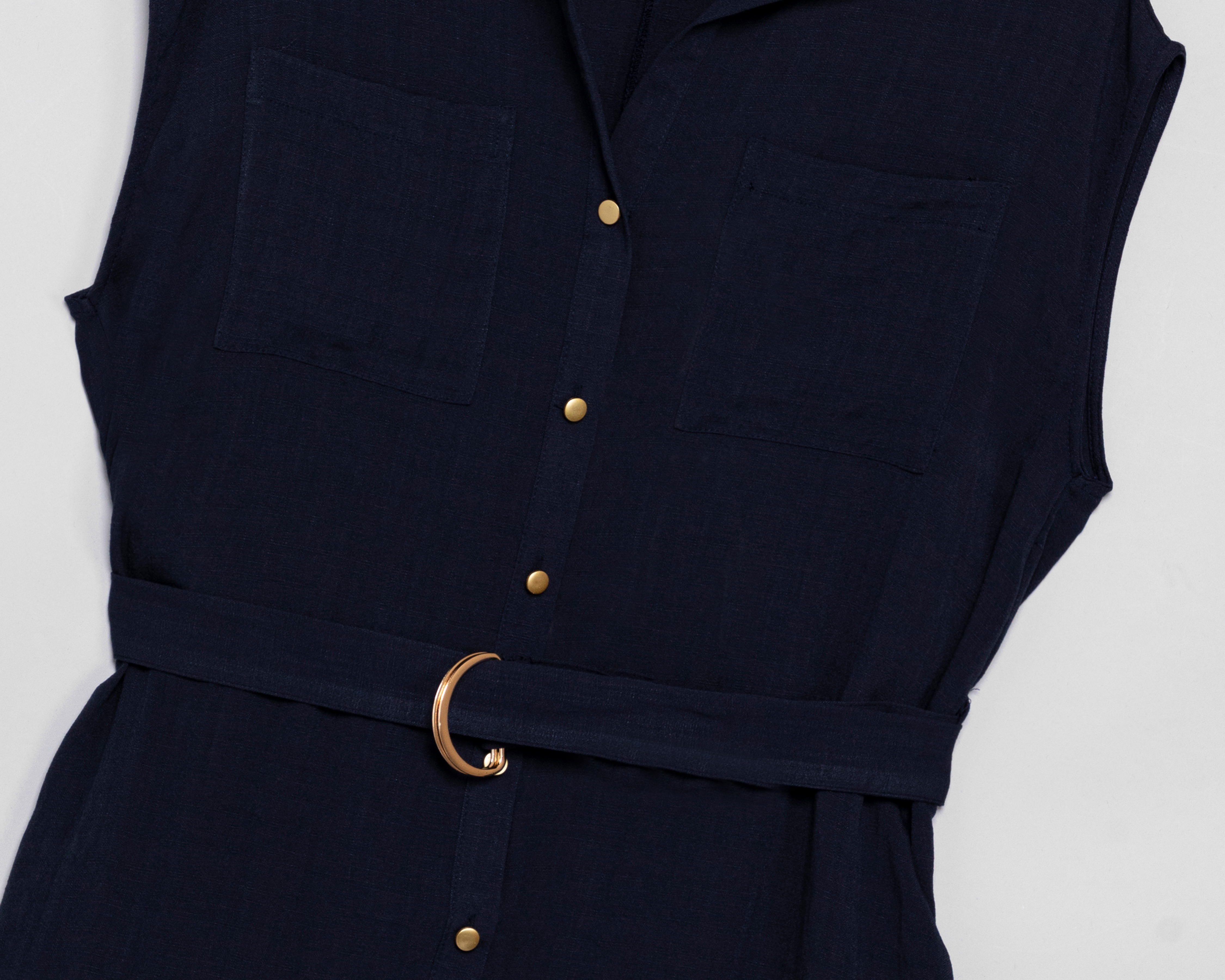 Foto 3 | Foto 3 | Vestido Casual Sahara Azul sin Mangas Midi para Mujer