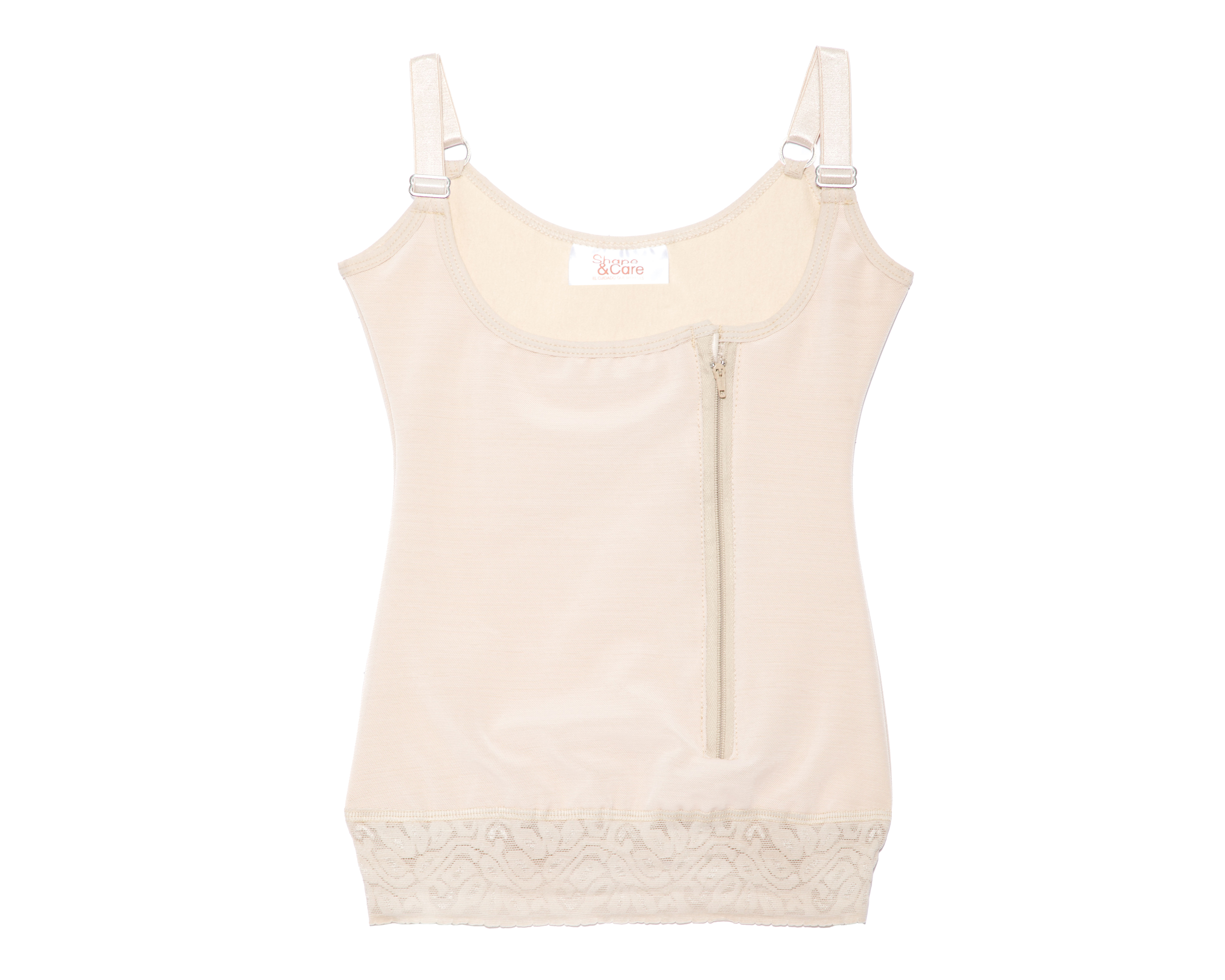 Camiseta con Control Shape & Care Alta Compresión Beige para Mujer