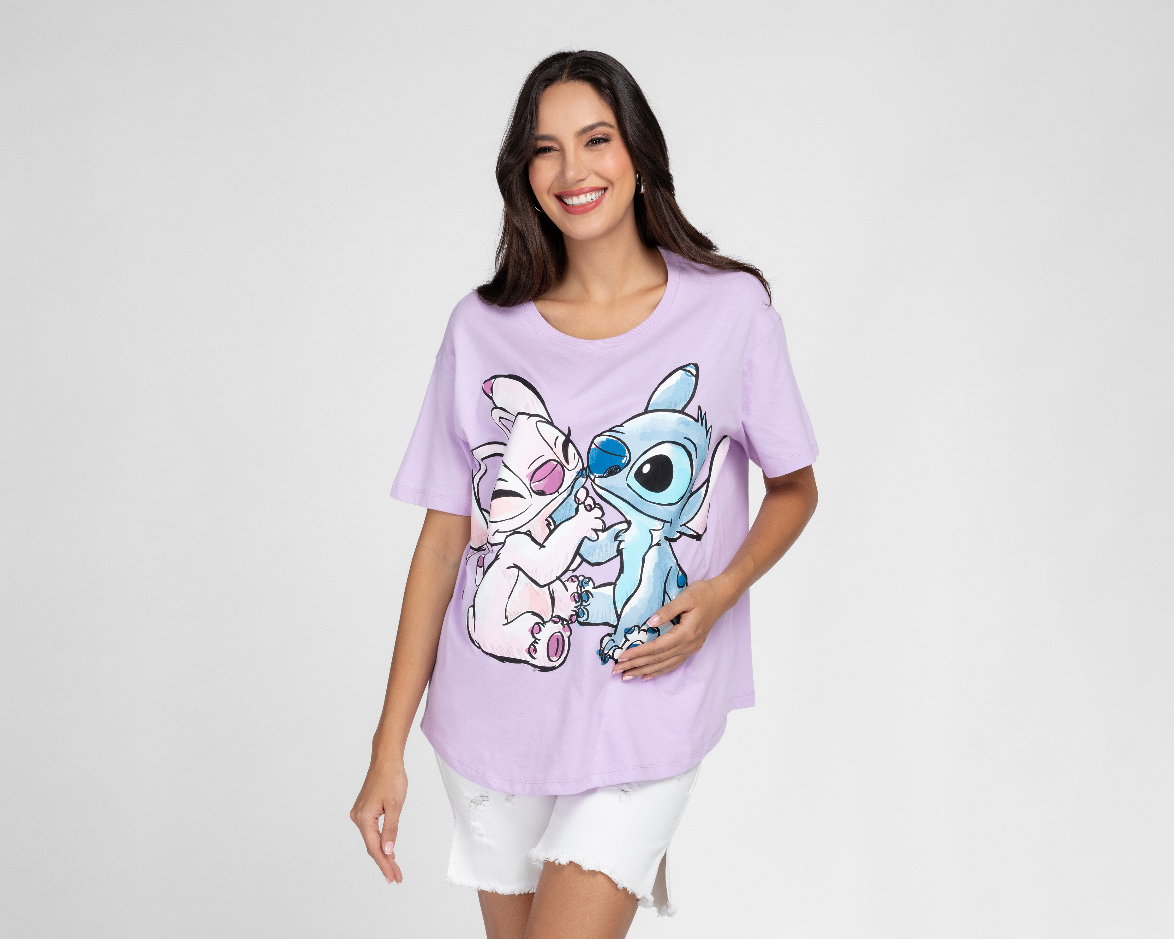 Foto 2 pulgar | Foto 1 | Playera Disney Manga Corta para Mujer