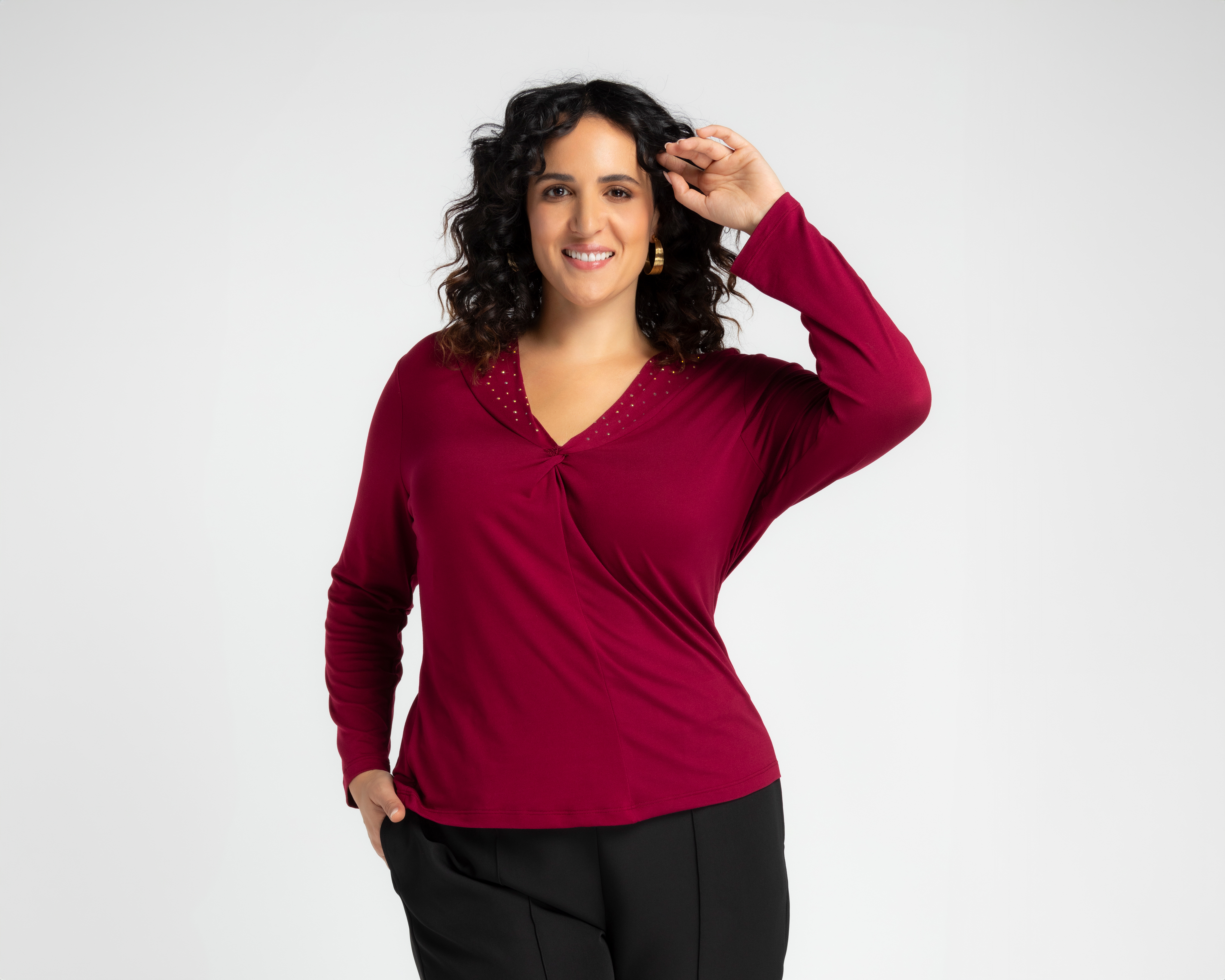 Foto 5 pulgar | Foto 4 | Blusa Sahara Manga Larga para Mujer