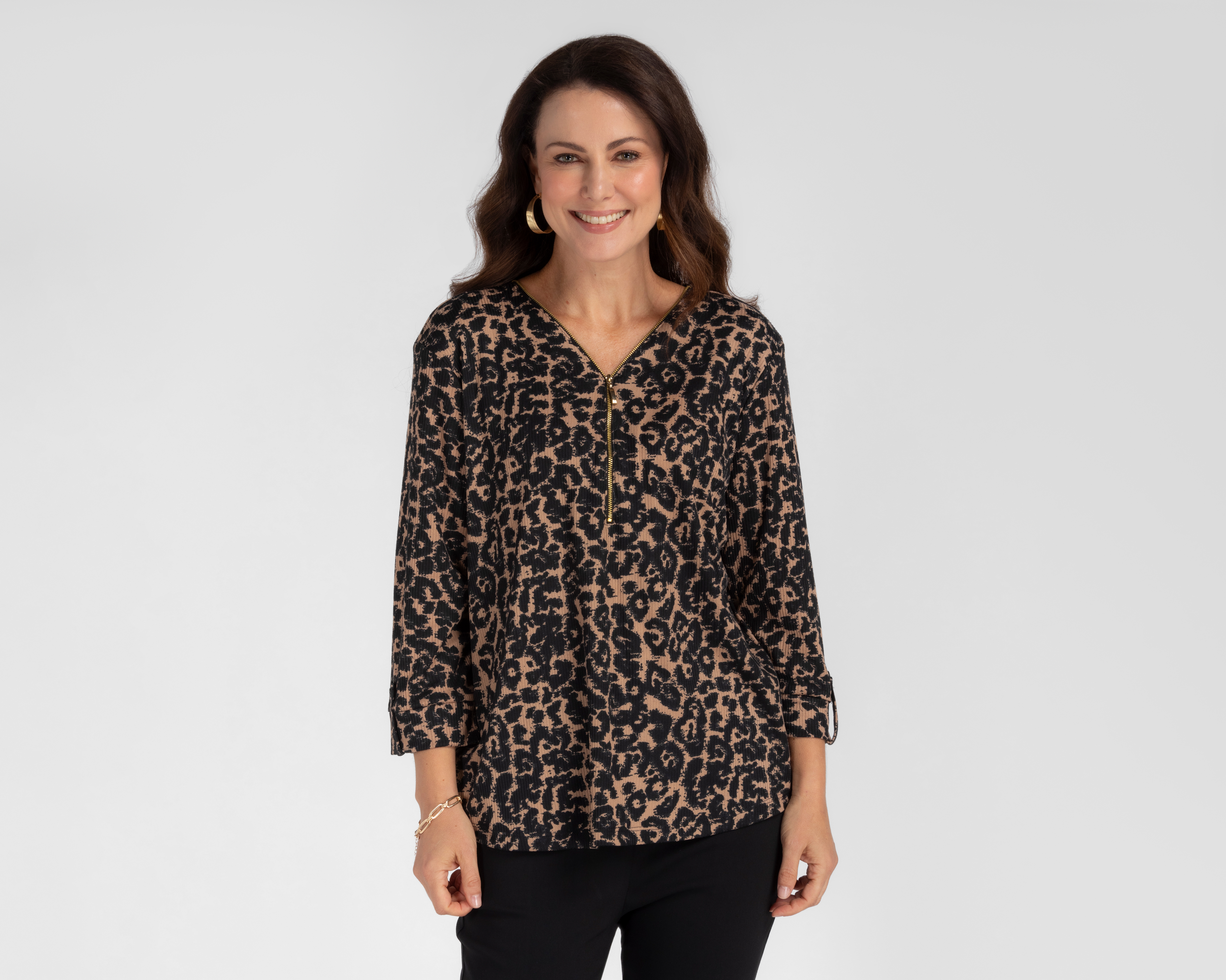 Foto 2 pulgar | Foto 1 | Blusa Sahara Manga 3/4 para Mujer