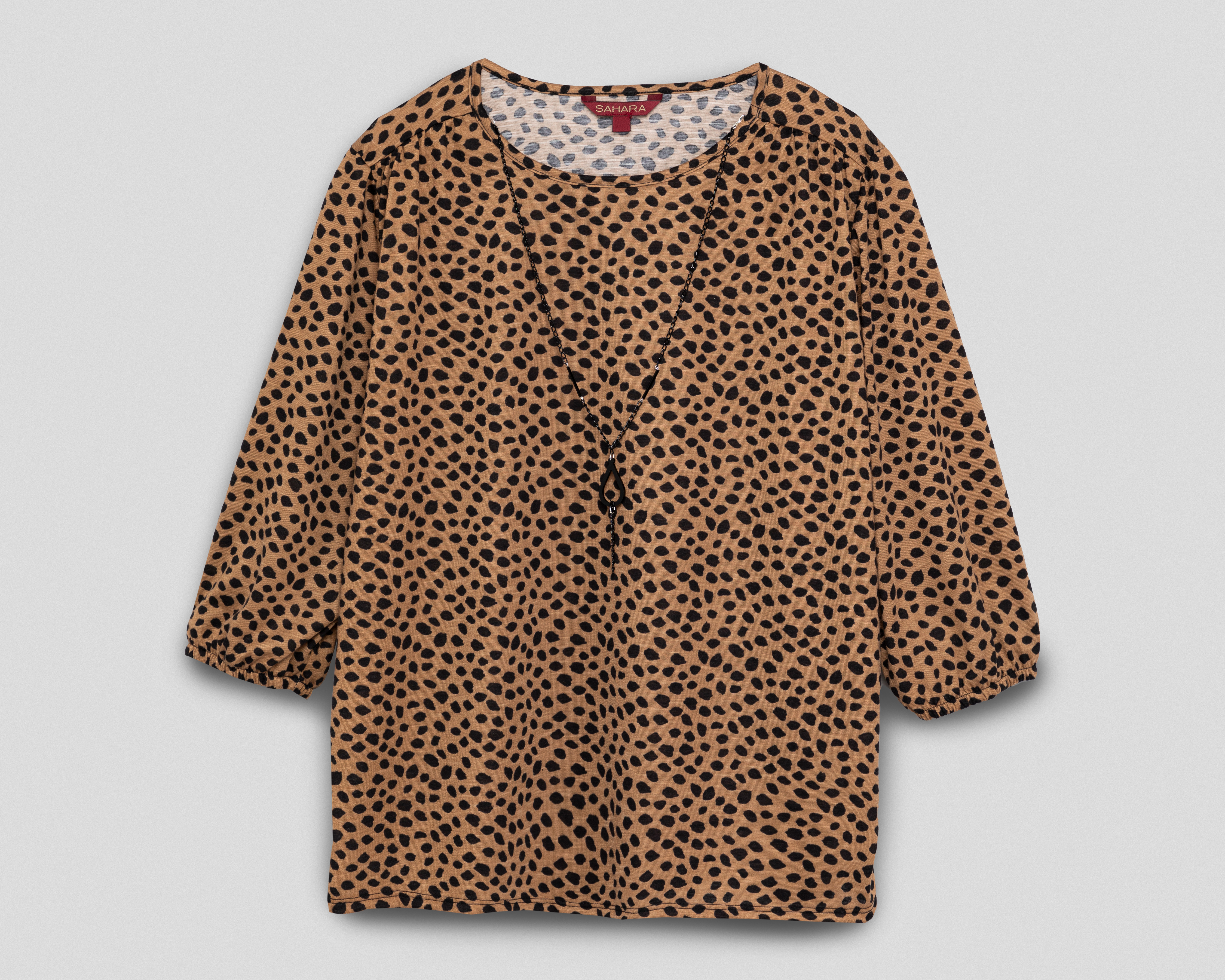 Foto 2 pulgar | Foto 1 | Blusa Sahara Manga 3/4 para Mujer