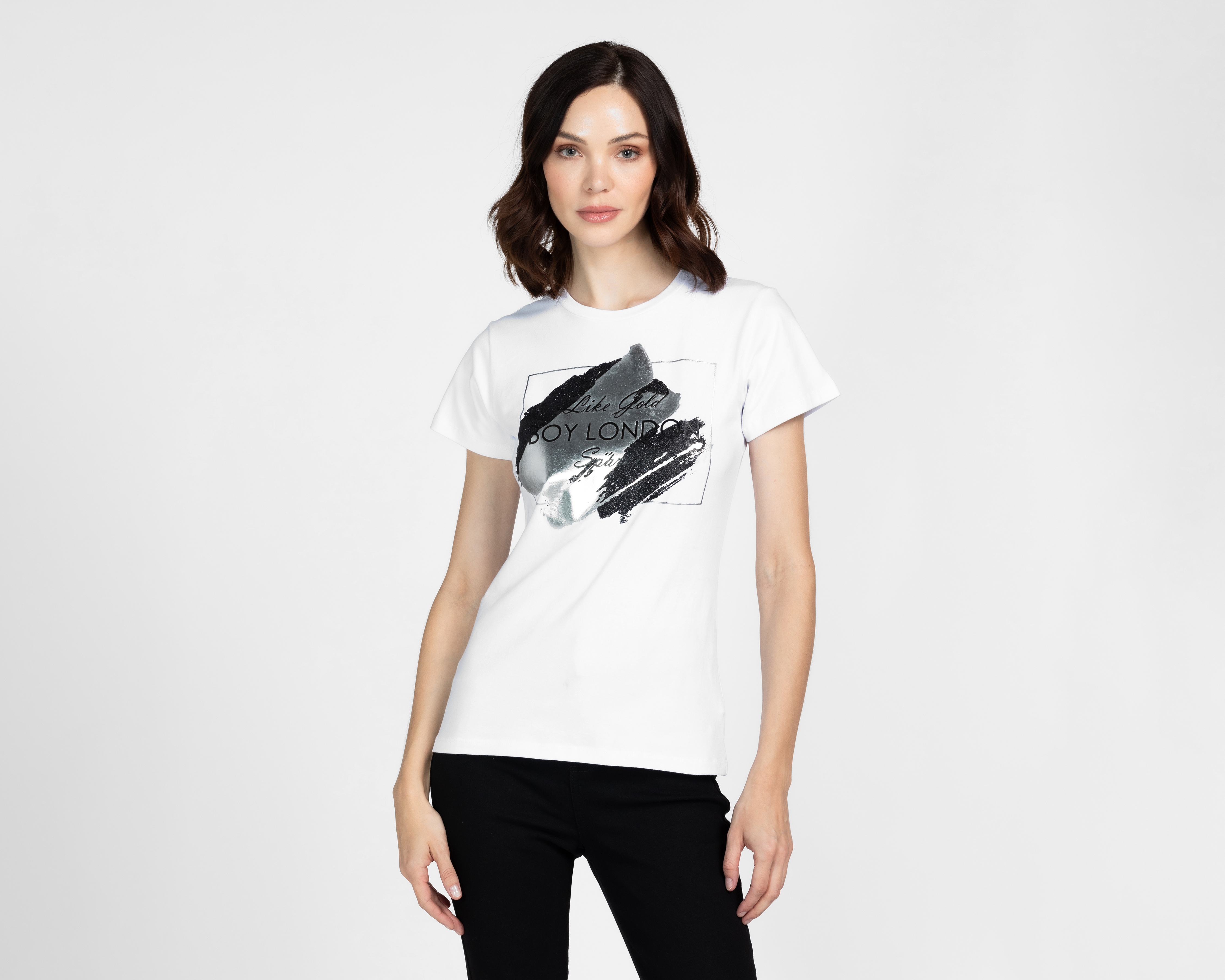 Playera Boy London Manga Corta para Mujer