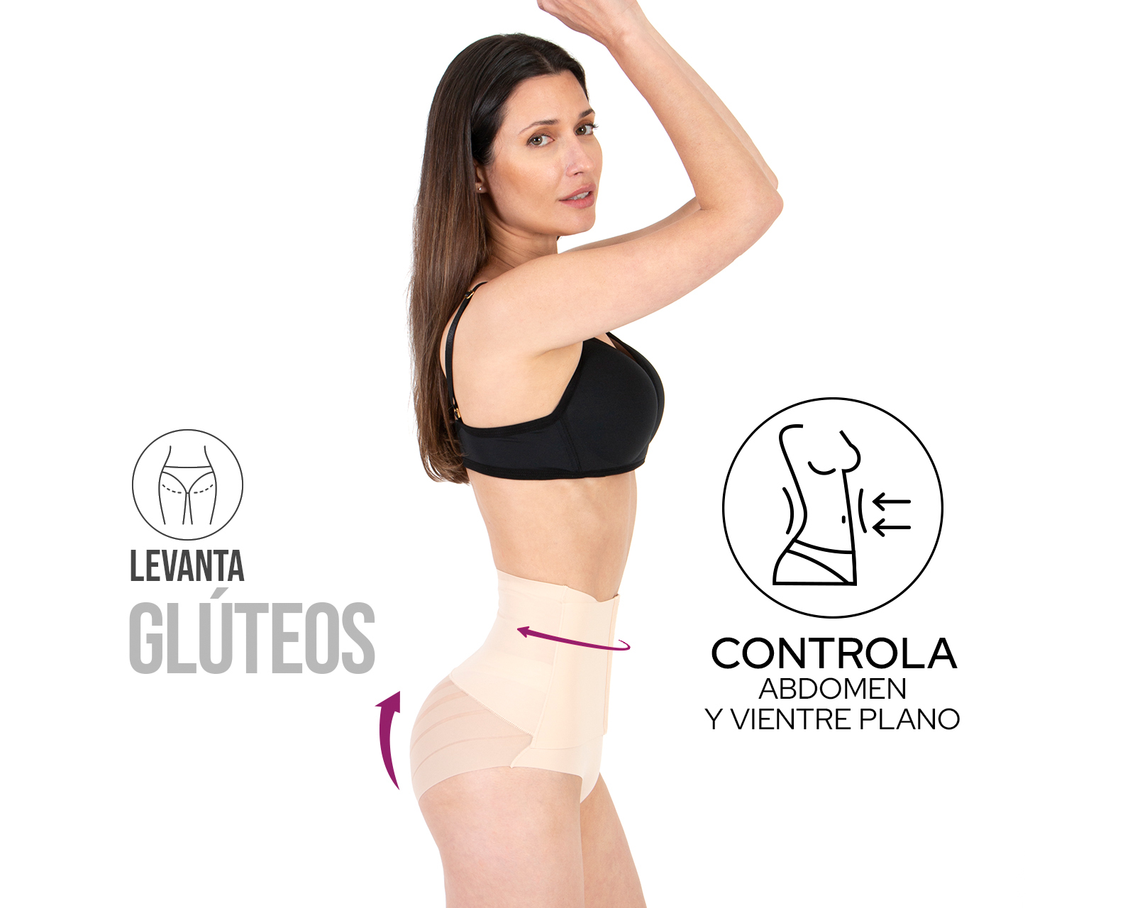 Foto 4 pulgar | Foto 3 | Pantaleta Control Shape & Care Compresión Gradual Nude para Mujer