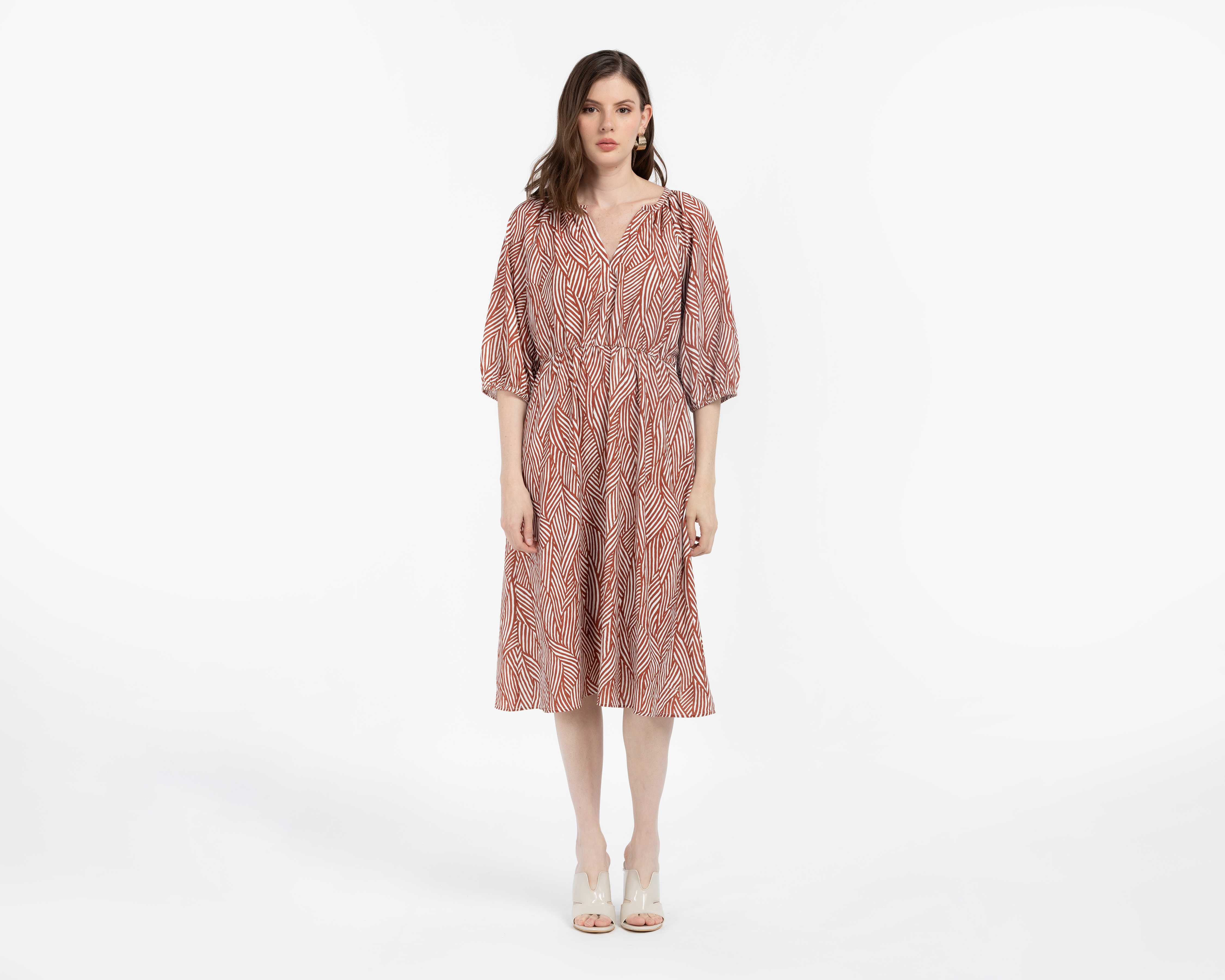 Vestido Casual Lady Sun Estampado con Cinturón para Mujer