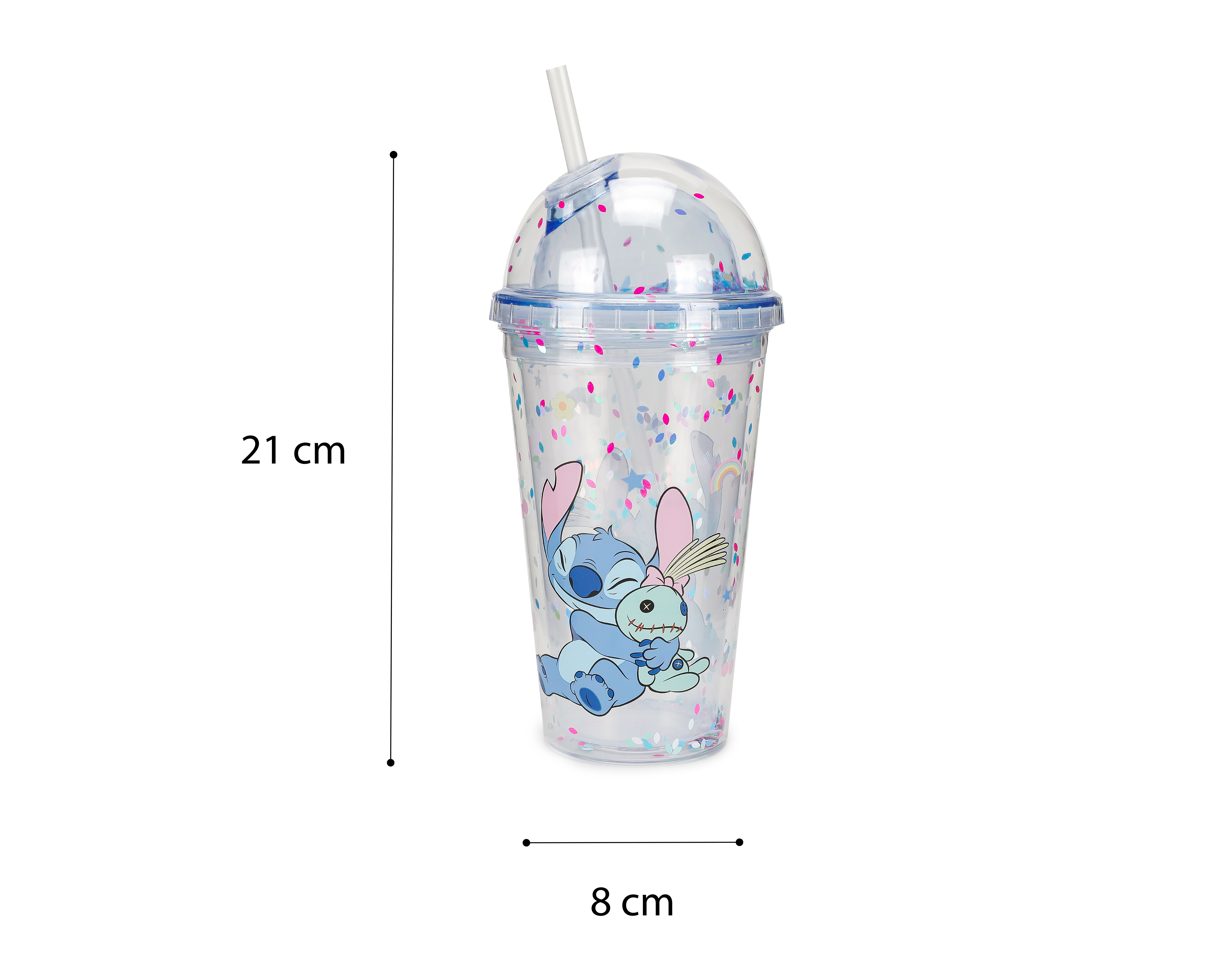 Foto 4 | Foto 4 | Vaso con Popote de Plástico Disney Lilo & Stitch 500 ml