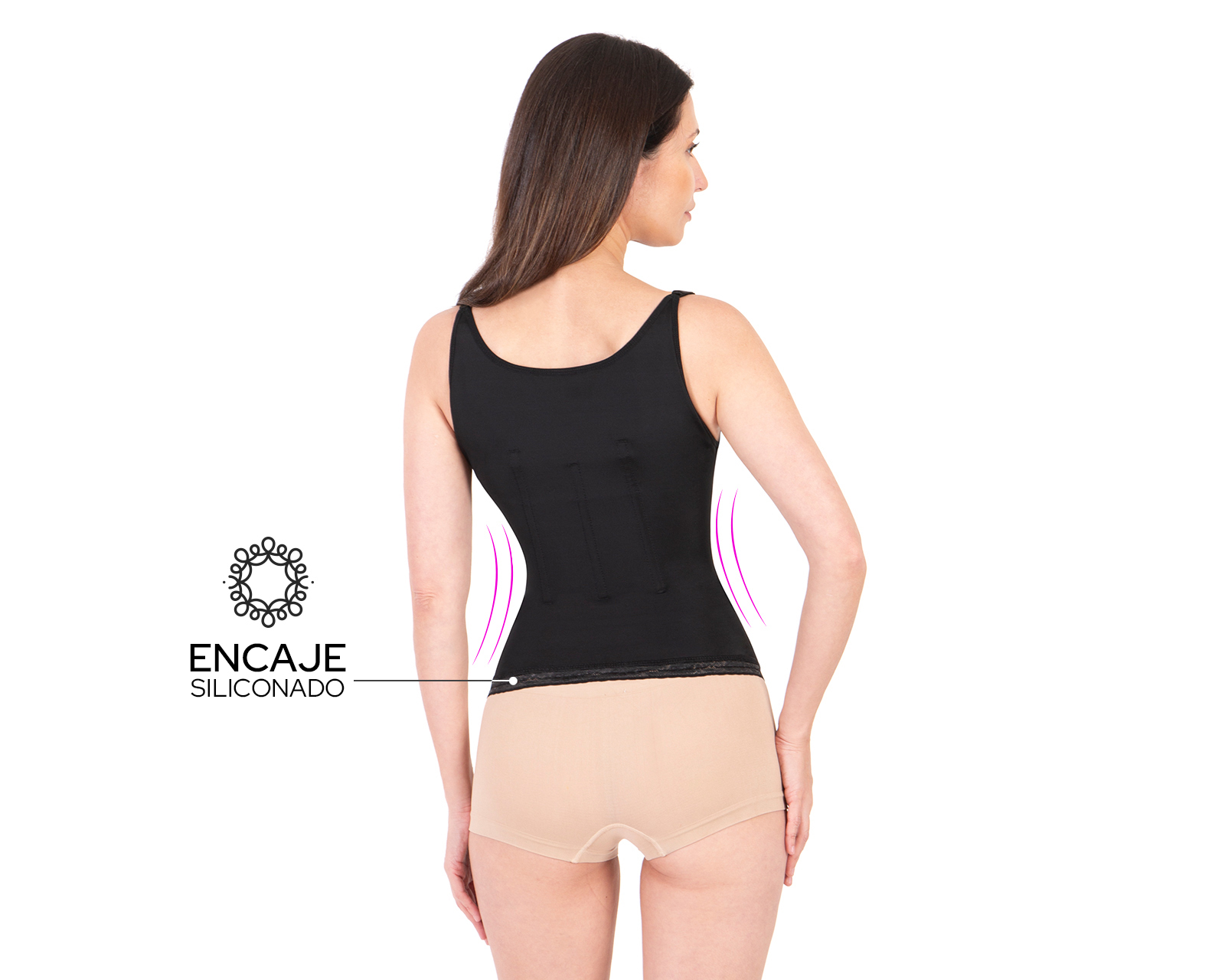 Foto 4 pulgar | Foto 3 | Camiseta Control Shape & Care Negra para Mujer