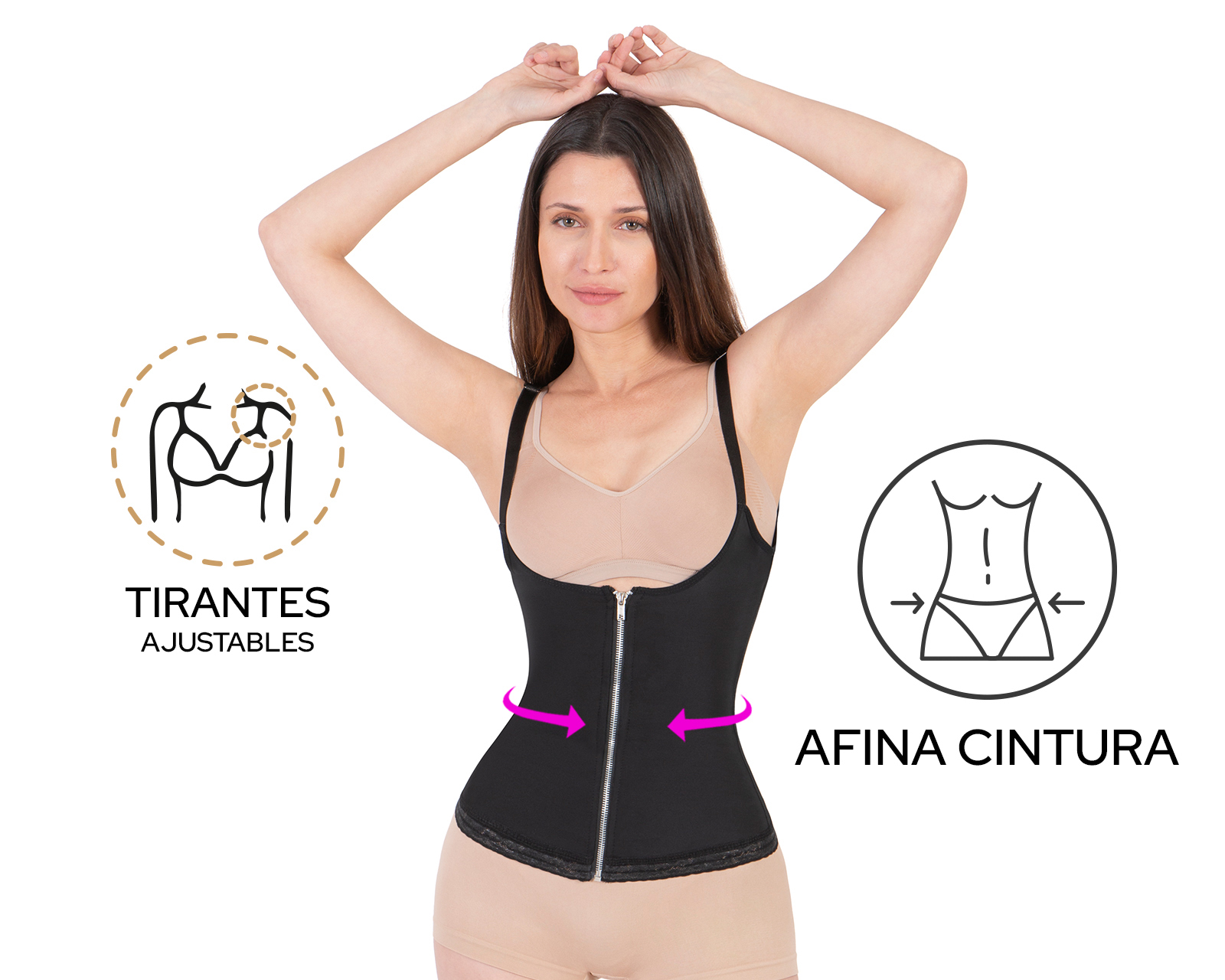 Foto 6 pulgar | Foto 5 | Camiseta Control Shape & Care Negra para Mujer