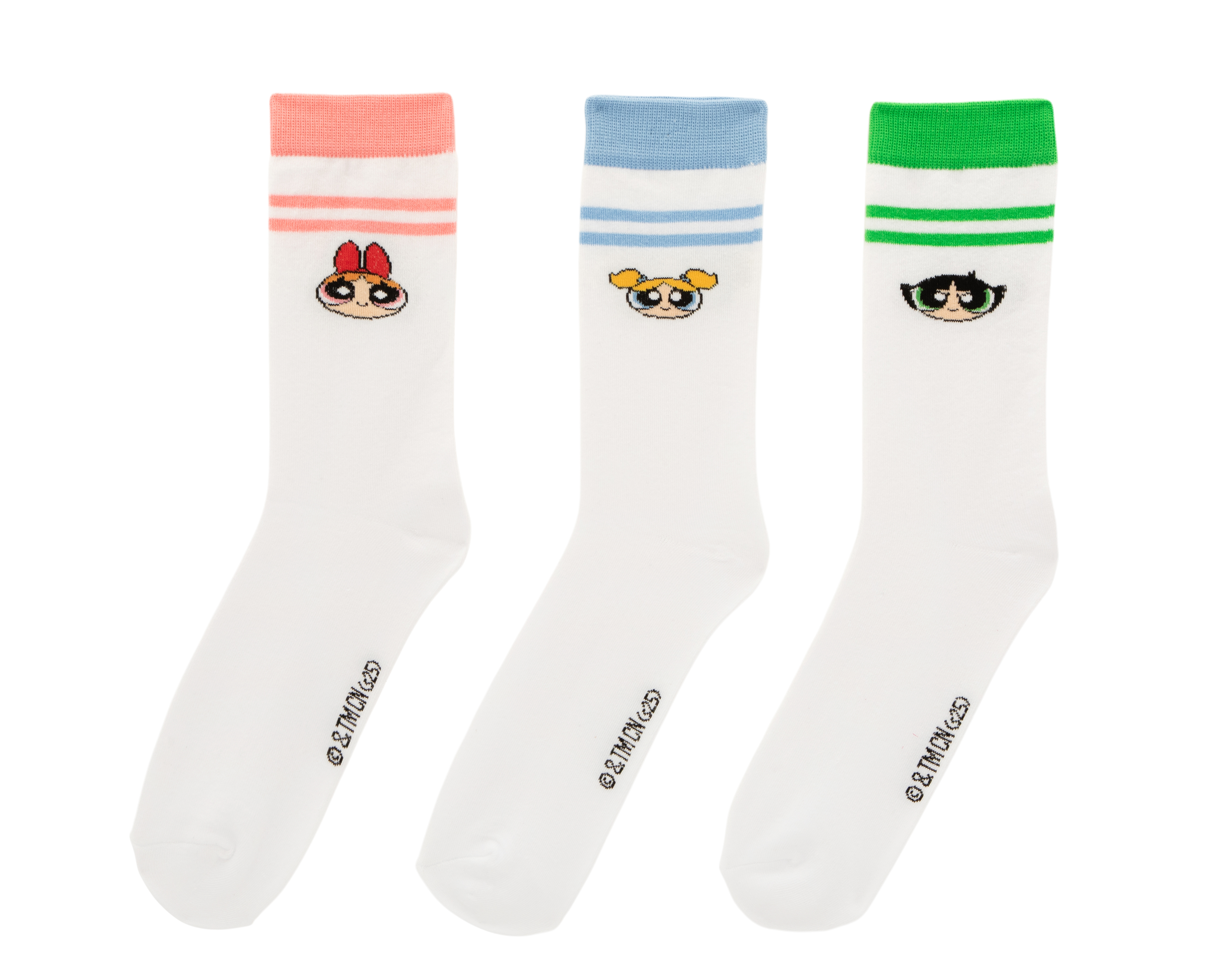 Calcetas Largas Las Chicas Superpoderosas para Mujer 3 Pares