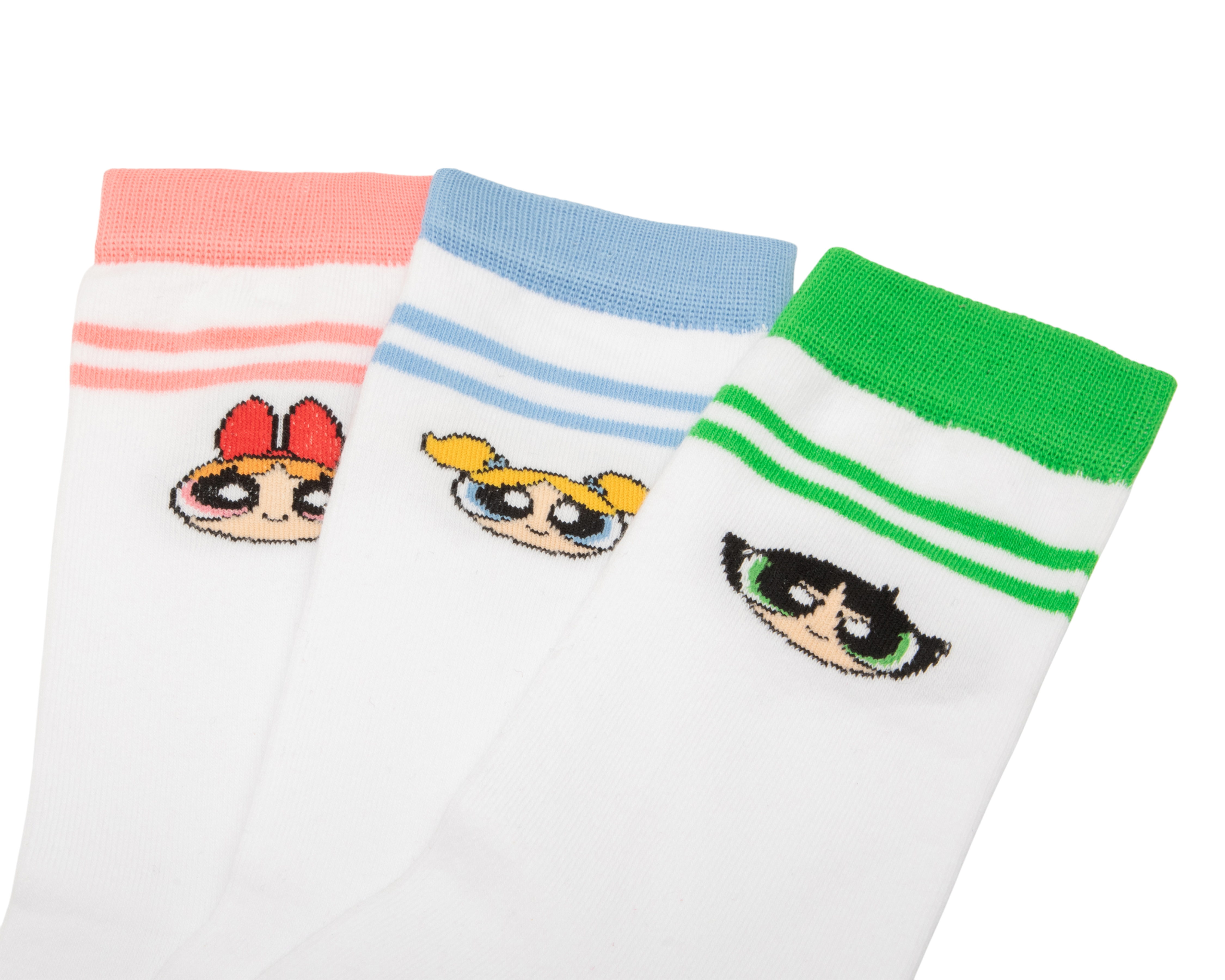 Foto 3 pulgar | Foto 2 | Calcetas Largas Las Chicas Superpoderosas para Mujer 3 Pares