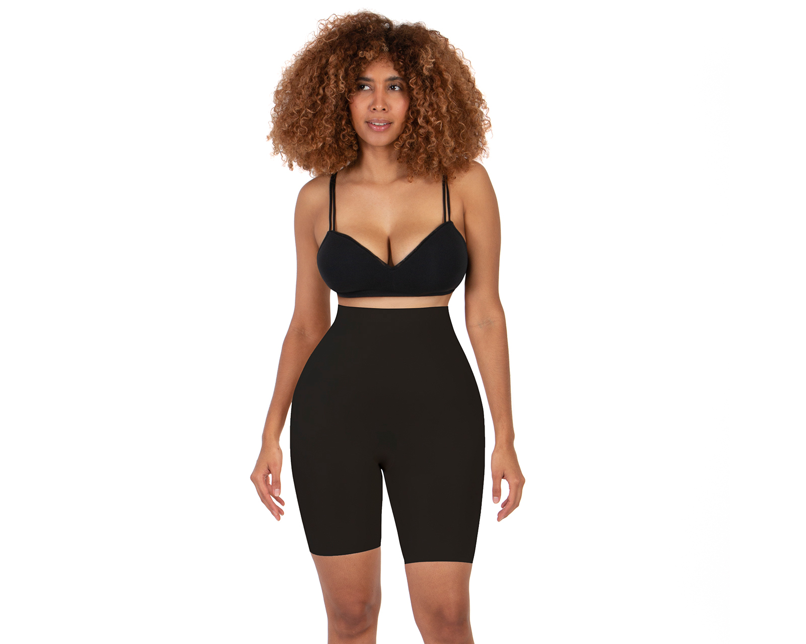 Faja tipo Bóxer Shape & Care Mediana Compresión Negra para Mujer
