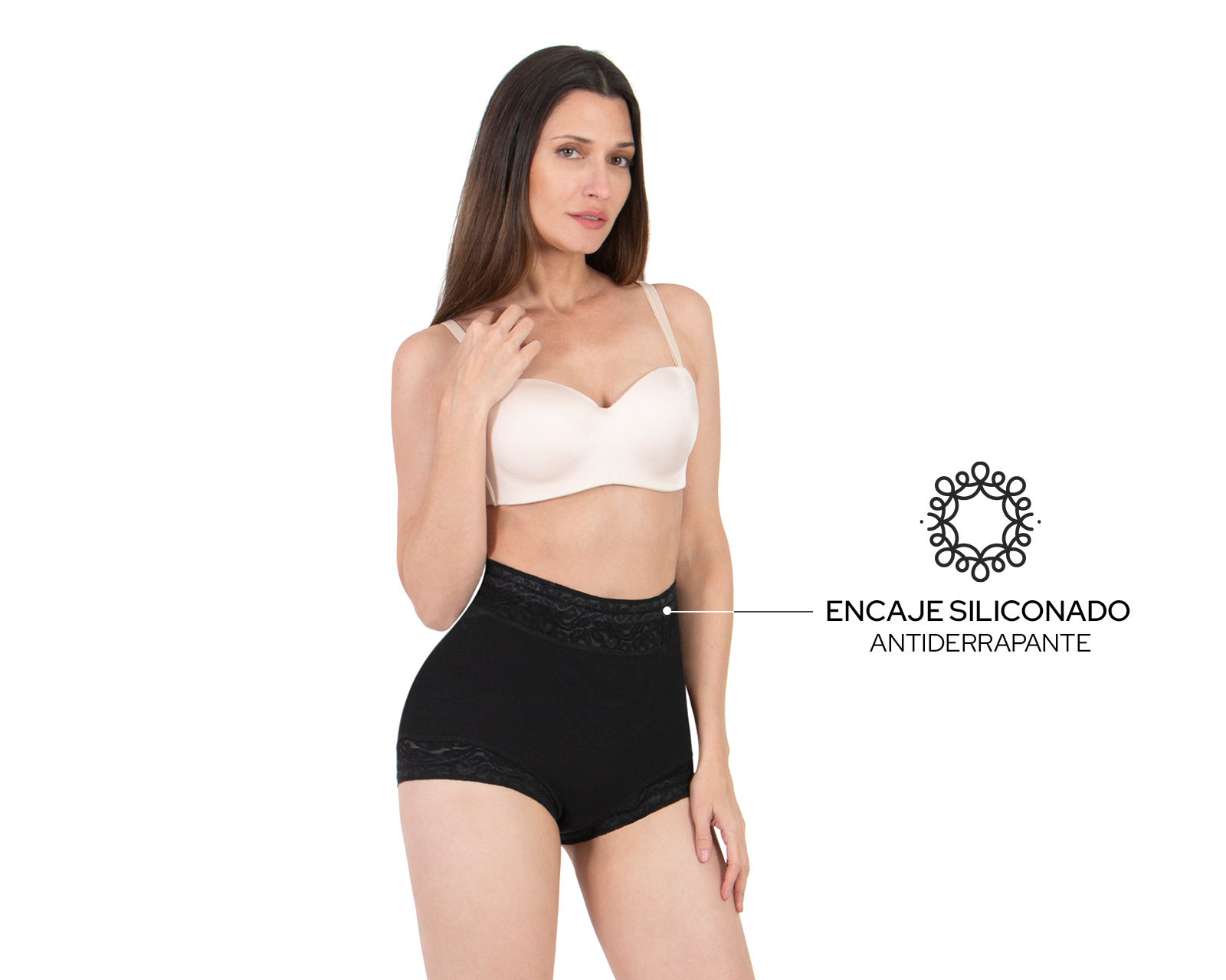 Foto 4 pulgar | Foto 3 | Faja tipo Bóxer Shape & Care Mediana Compresión con Encaje para Mujer