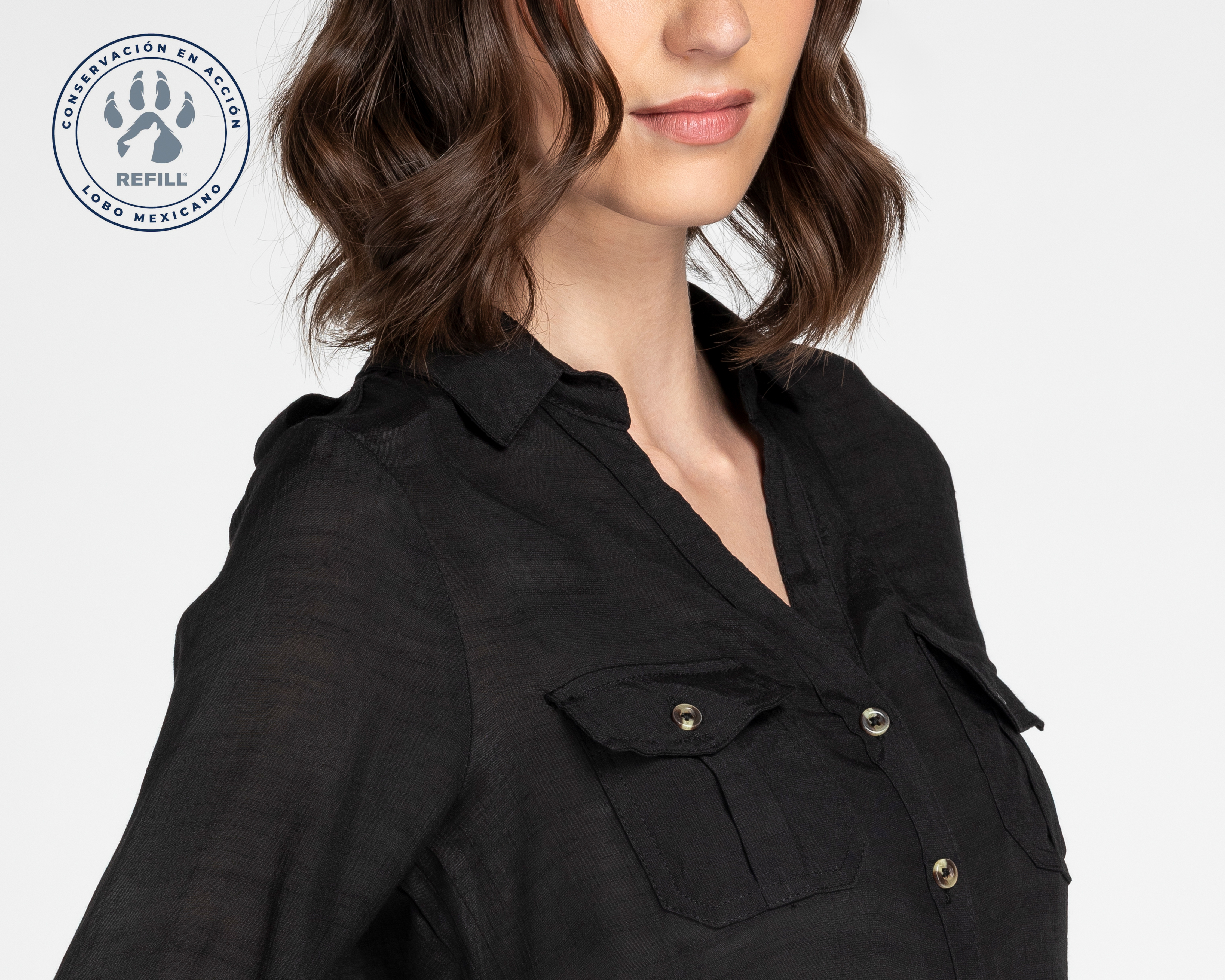 Foto 5 pulgar | Foto 4 | Blusa Refill Cuello V para Mujer