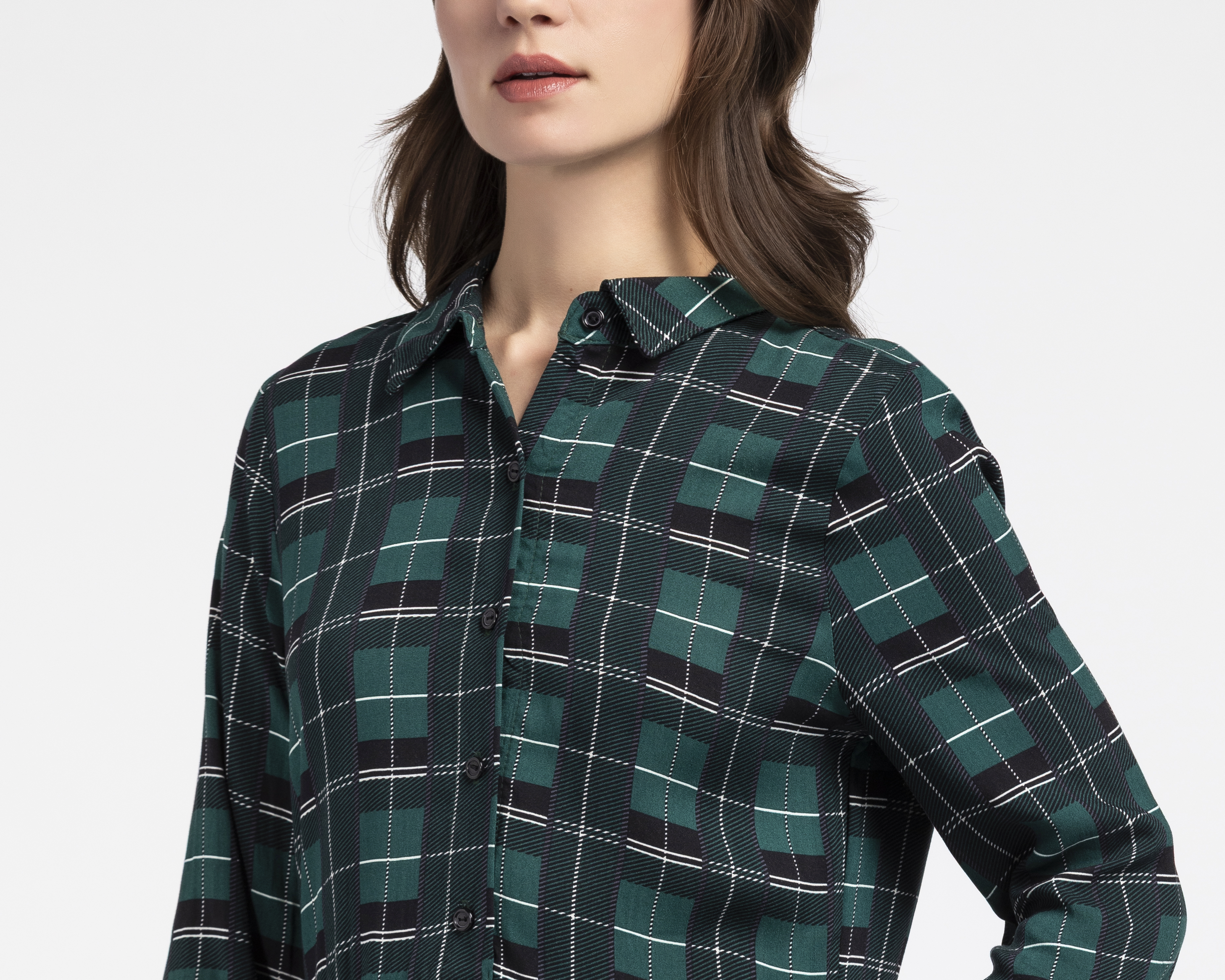 Foto 5 pulgar | Foto 4 | Vestido Casual Refill Corto Verde a Cuadros para Mujer