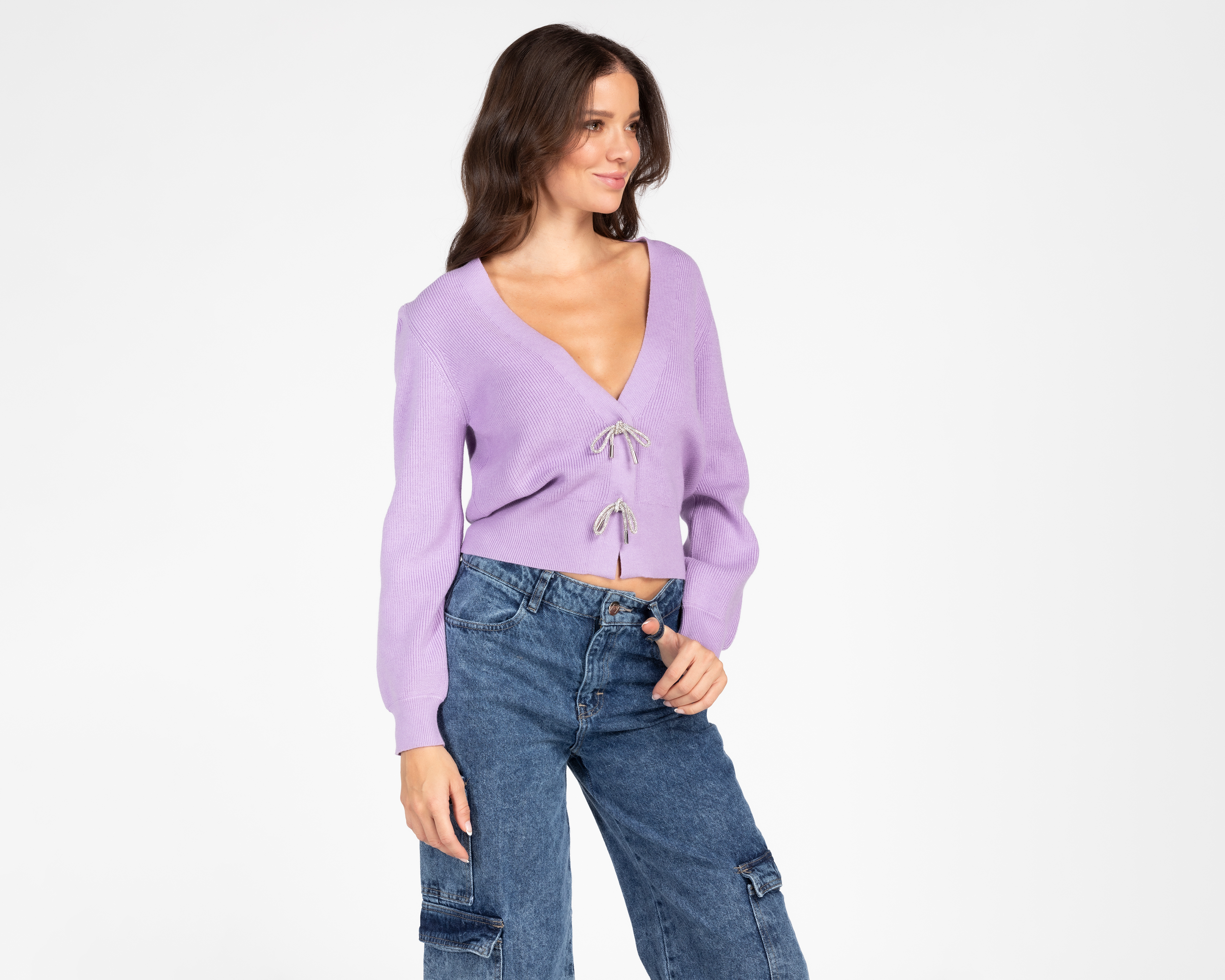 Suéter Morado Forever 21 para Mujer