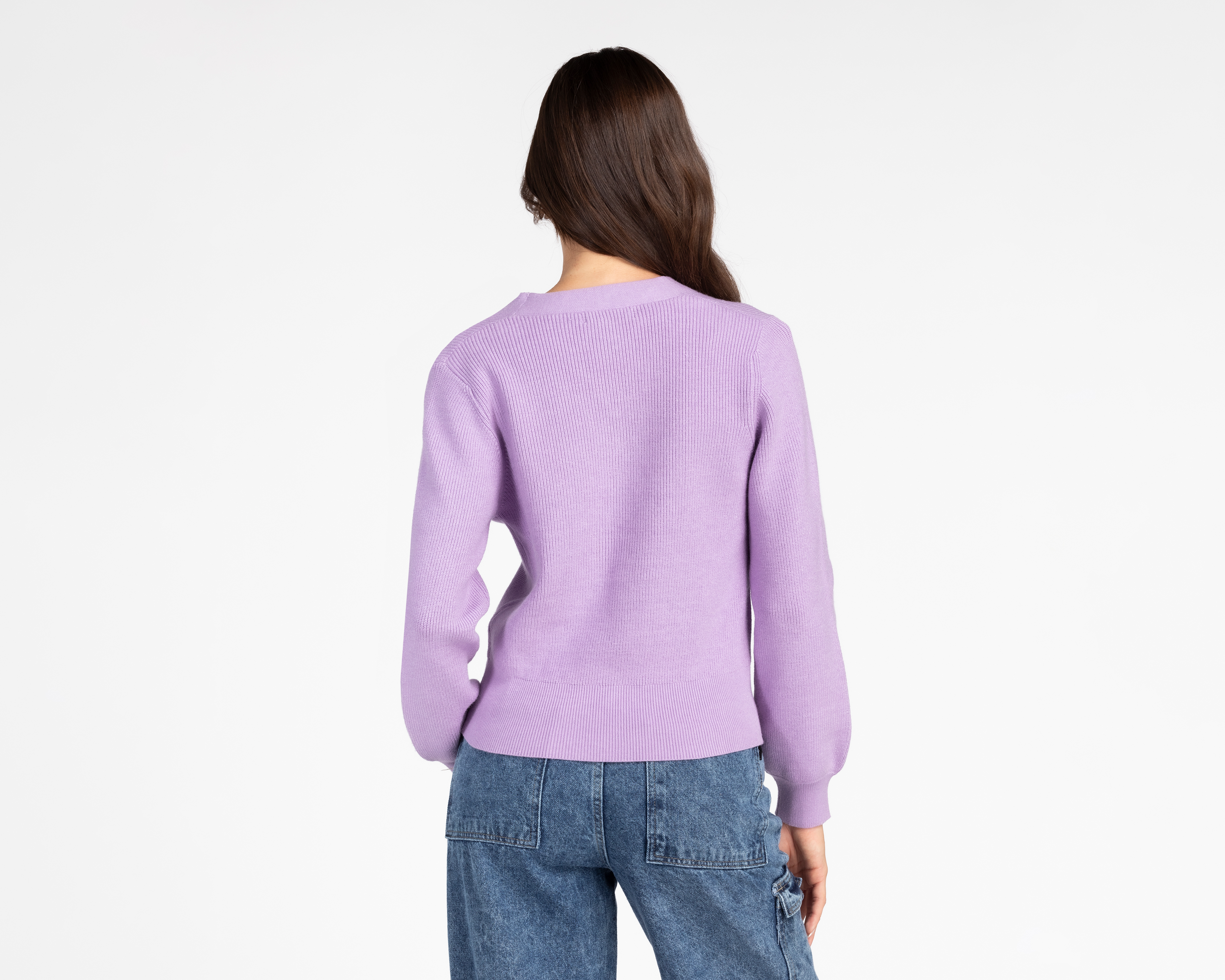 Foto 4 pulgar | Foto 3 | Suéter Morado Forever 21 para Mujer