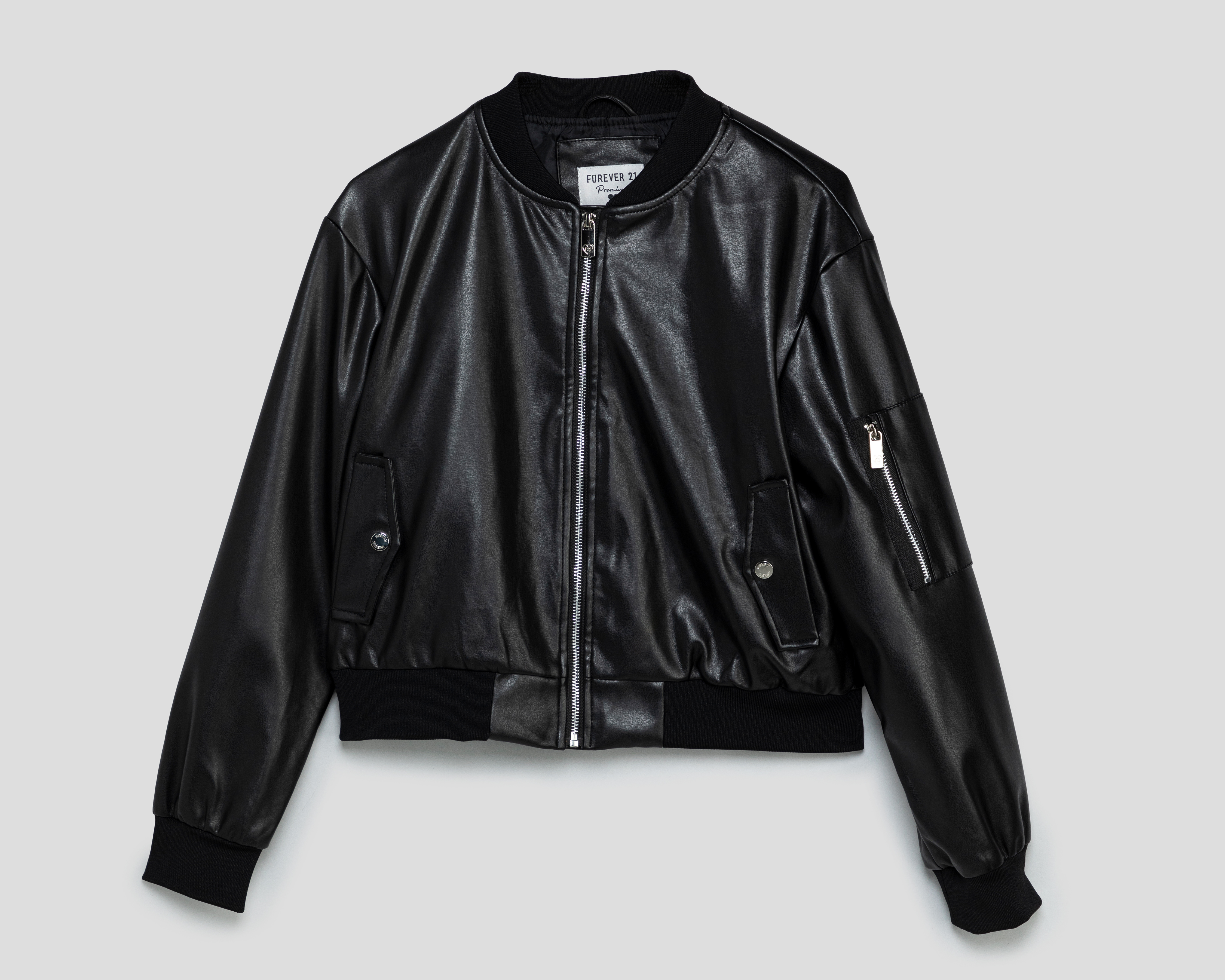 Foto 1 | Foto 1 | Chamarra Negra Forever 21 para Mujer