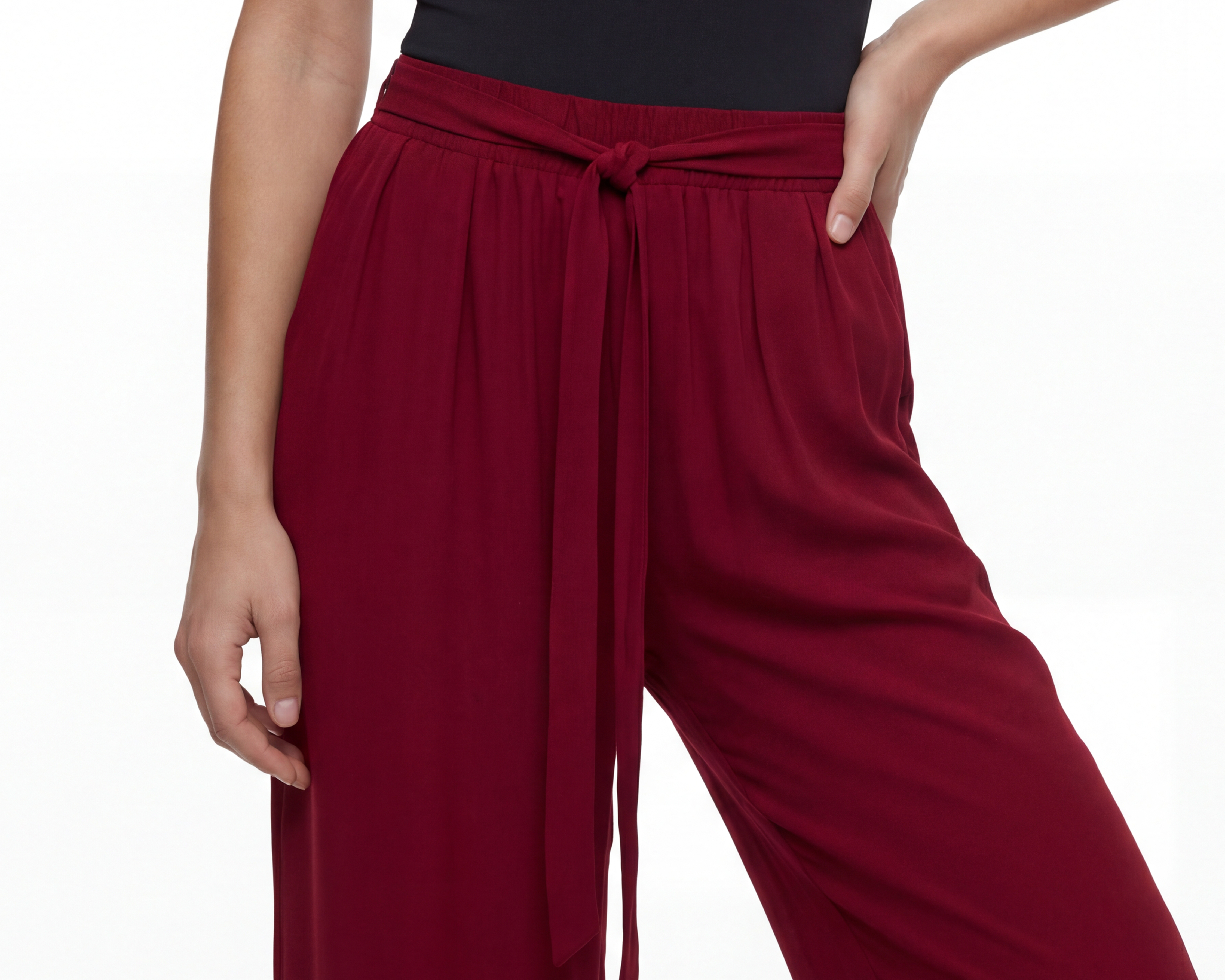 Foto 5 pulgar | Foto 4 | Pantalón Ancho Sahara con Cinturón para Mujer