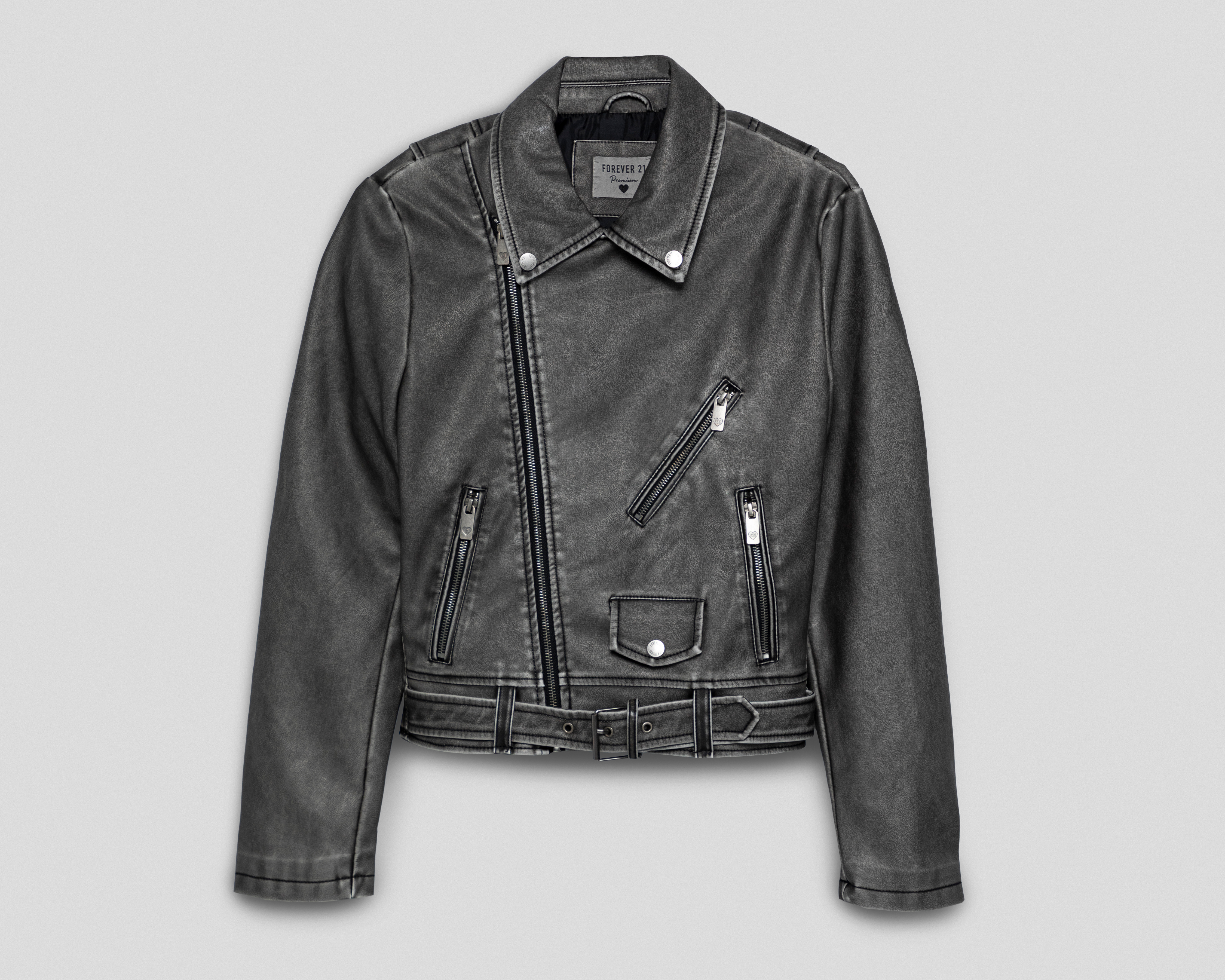 Foto 2 pulgar | Foto 1 | Chamarra Biker Forever 21 para Mujer