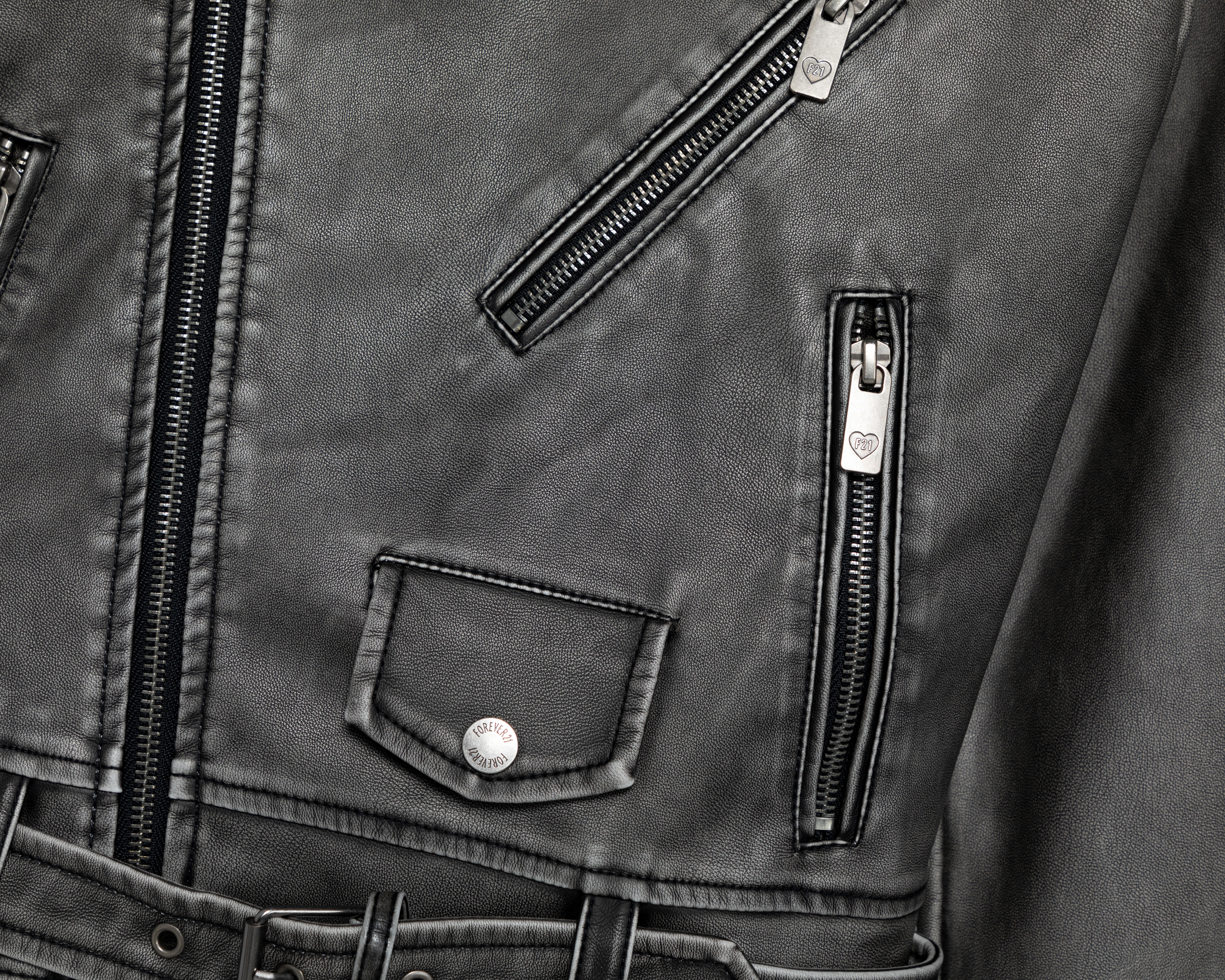 Foto 3 | Foto 3 | Chamarra Biker Forever 21 para Mujer