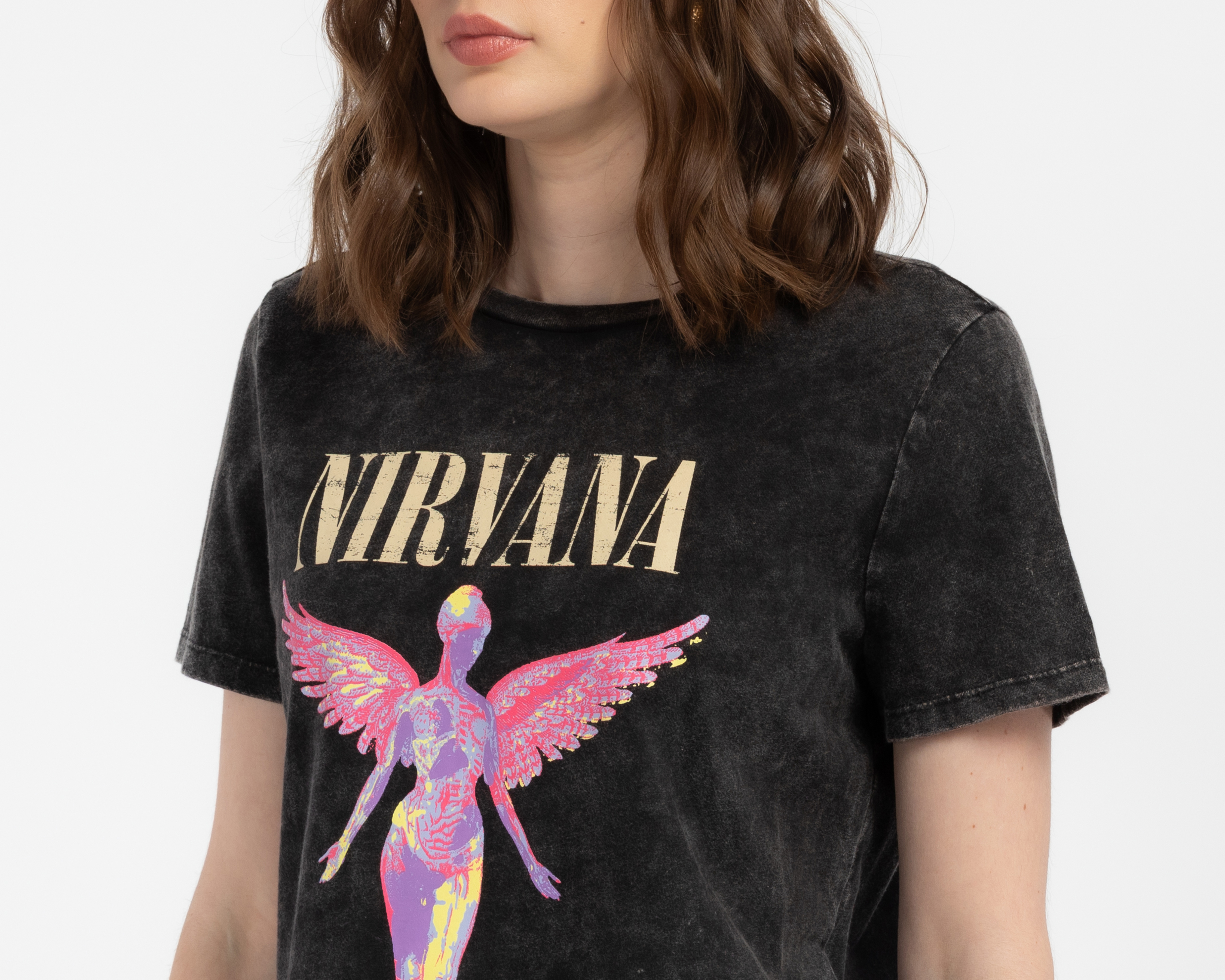 Foto 4 | Foto 4 | Playera Manga Corta Nirvana para Mujer