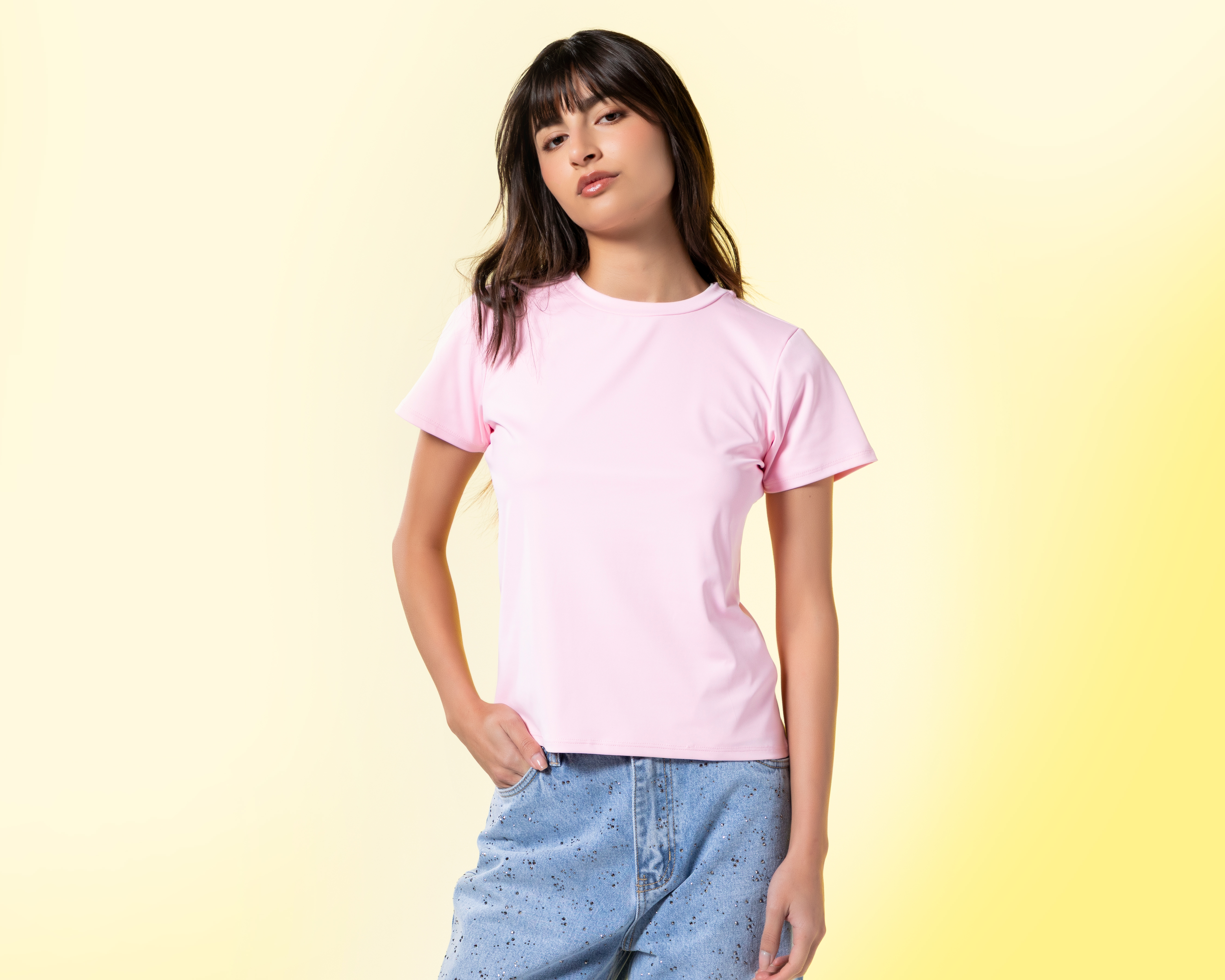 Foto 3 pulgar | Foto 2 | Playera Rosa Strona para Mujer