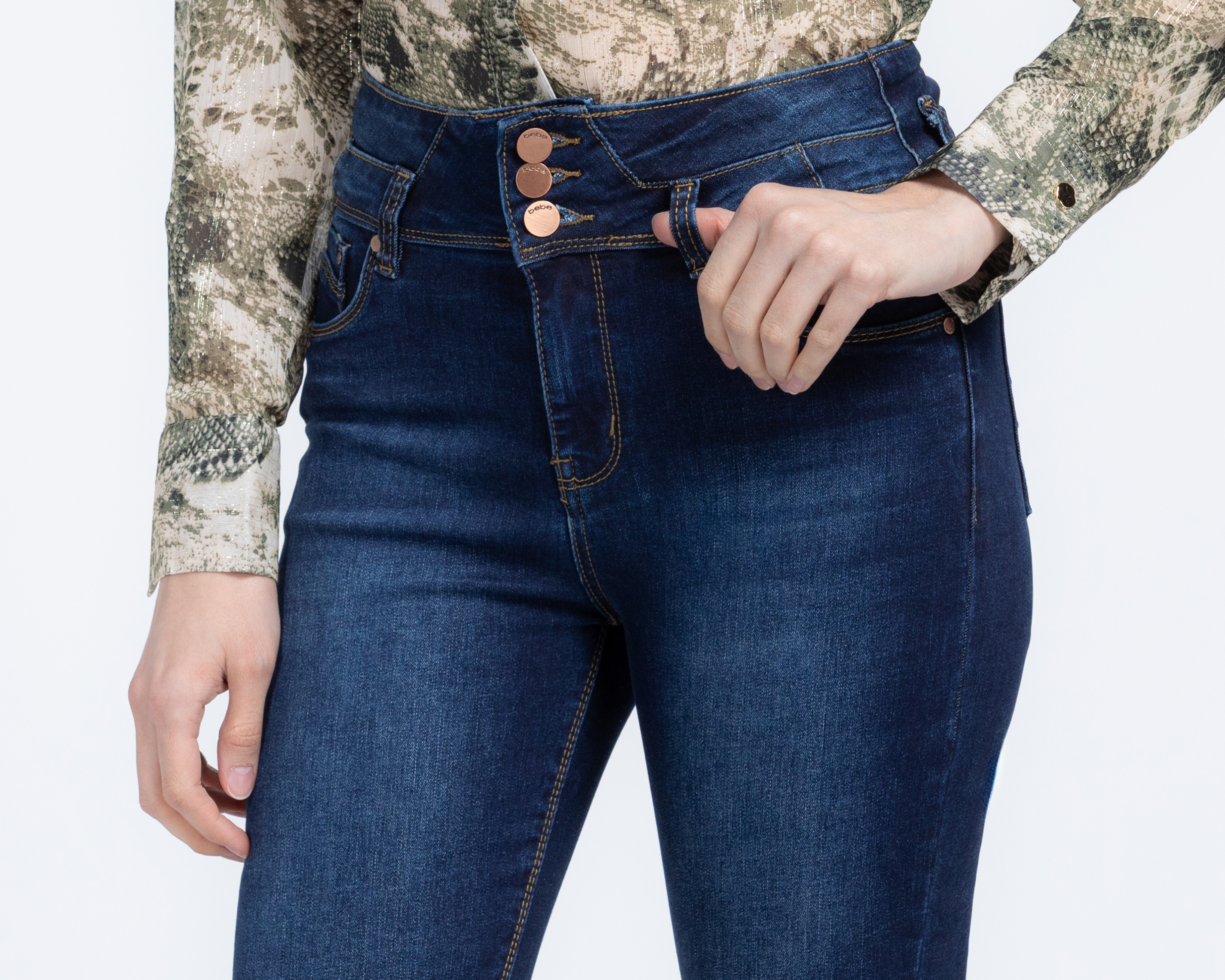 Foto 5 pulgar | Foto 4 | Jeans Skinny Bebe para Mujer