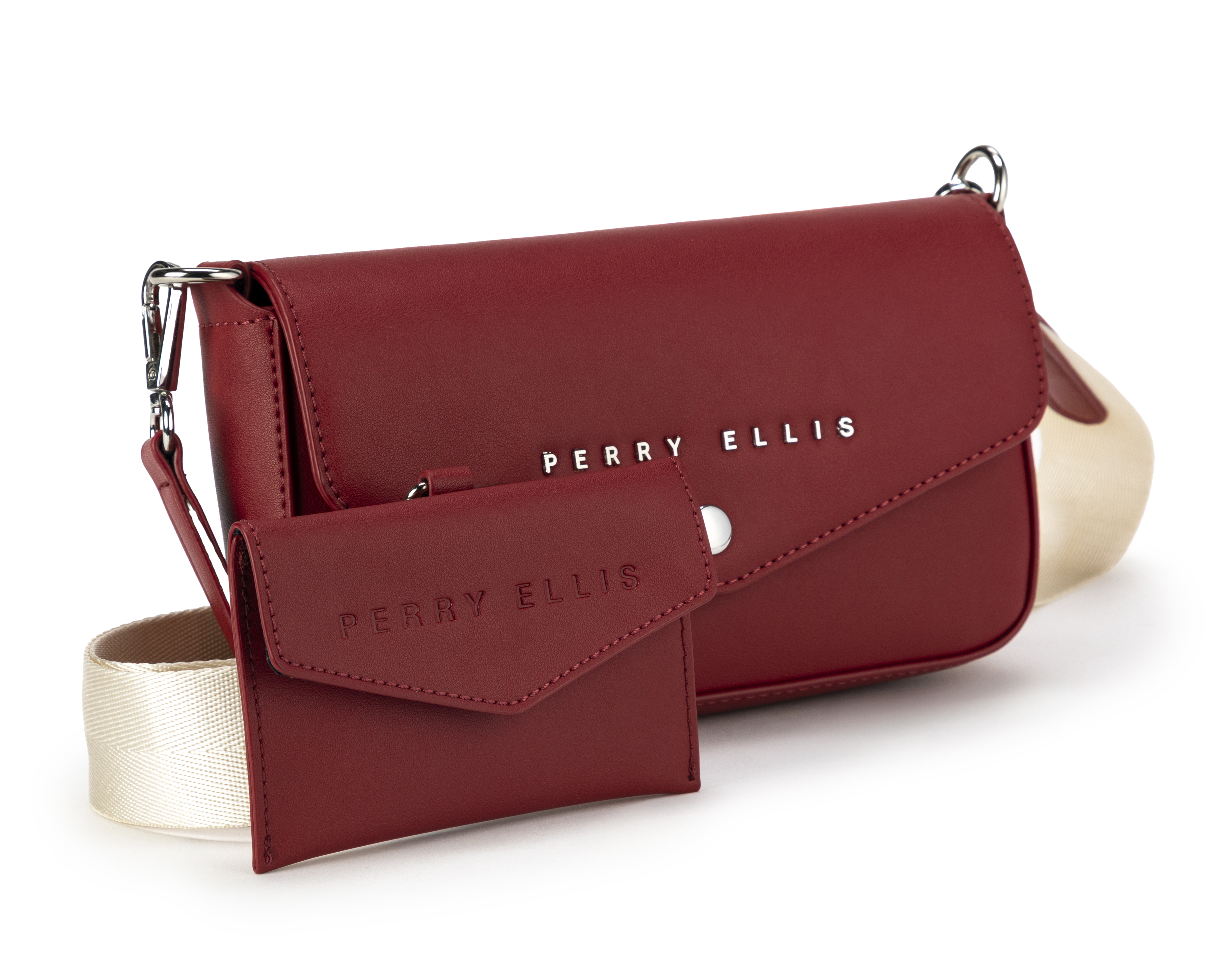 Foto 3 pulgar | Foto 2 | Bolsa Cruzada Perry Ellis con Monedero