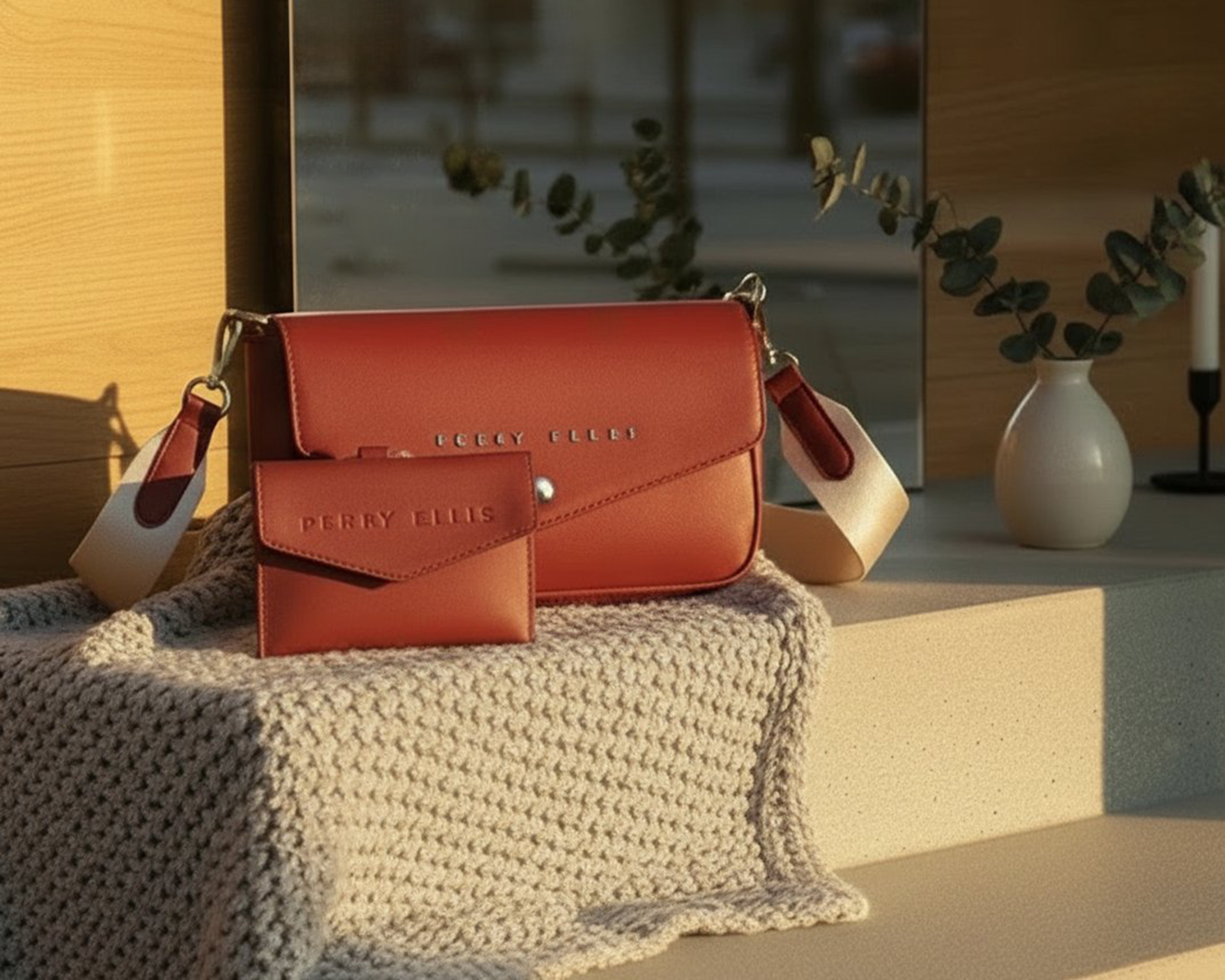 Foto 6 | Foto 6 | Bolsa Cruzada Perry Ellis con Monedero