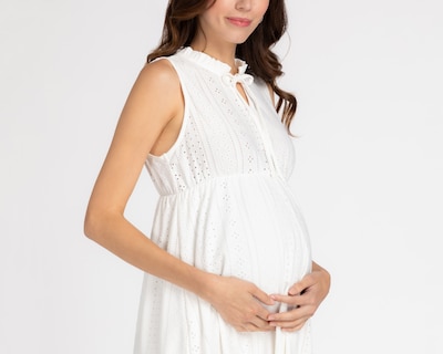 Foto 5 | Foto 5 | Vestido Mamá Bella Casual sin Mangas Blanco