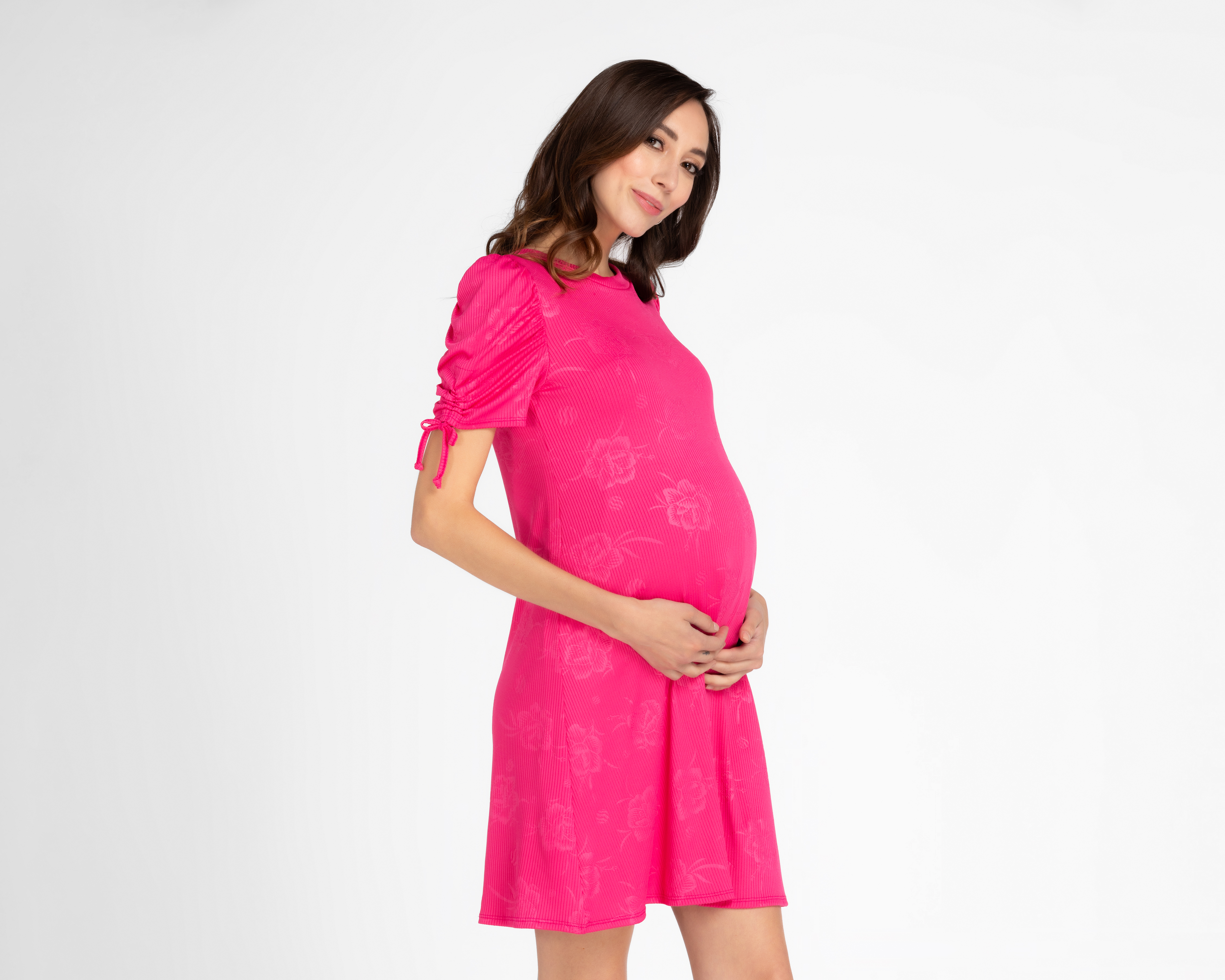 Foto 5 pulgar | Foto 4 | Vestido Mamá Bella Casual Manga Corta Rosa