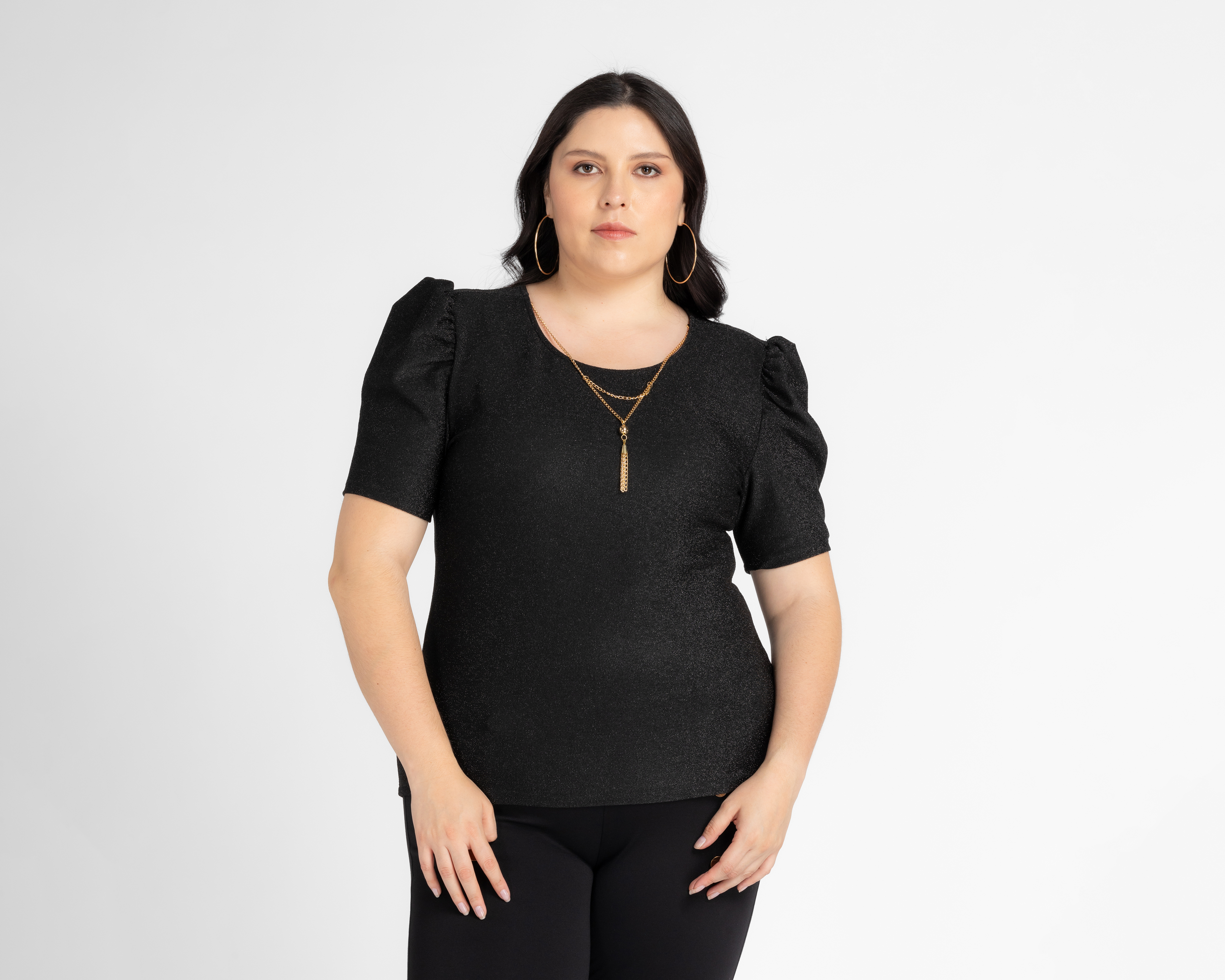 Blusa Sahara Manga Corta con Collar