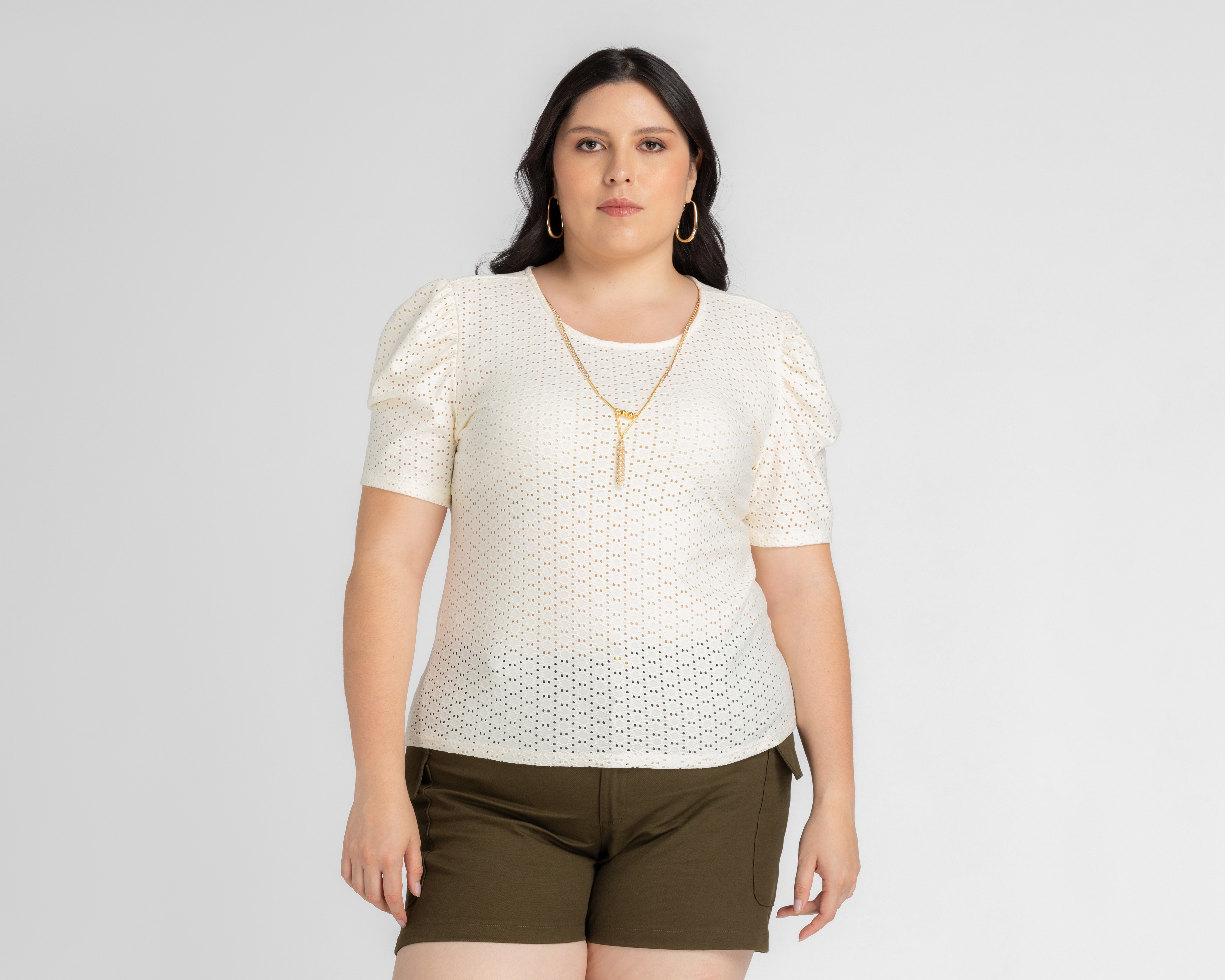 Foto 1 | Foto 1 | Blusa Sahara Manga Corta con Collar