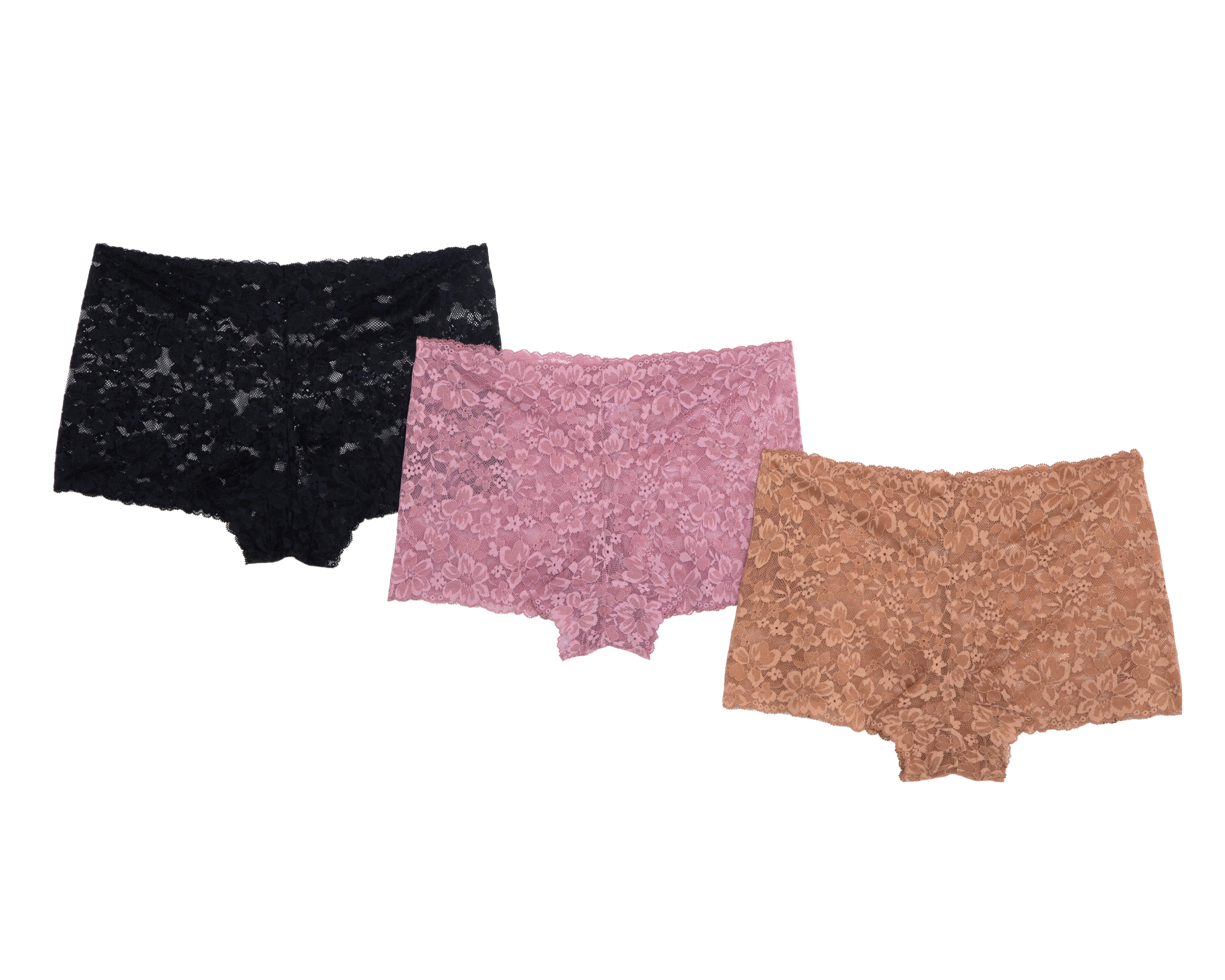 Bóxer de Encaje Eva tu Estilo Íntimo para Mujer 3 Piezas