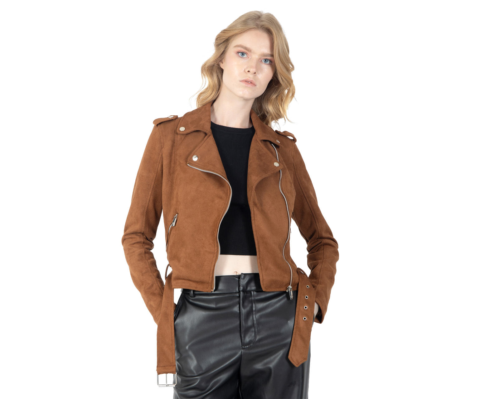 Chamarra Biker Forever 21 Chamarra Café Forever 21 Para Mujer