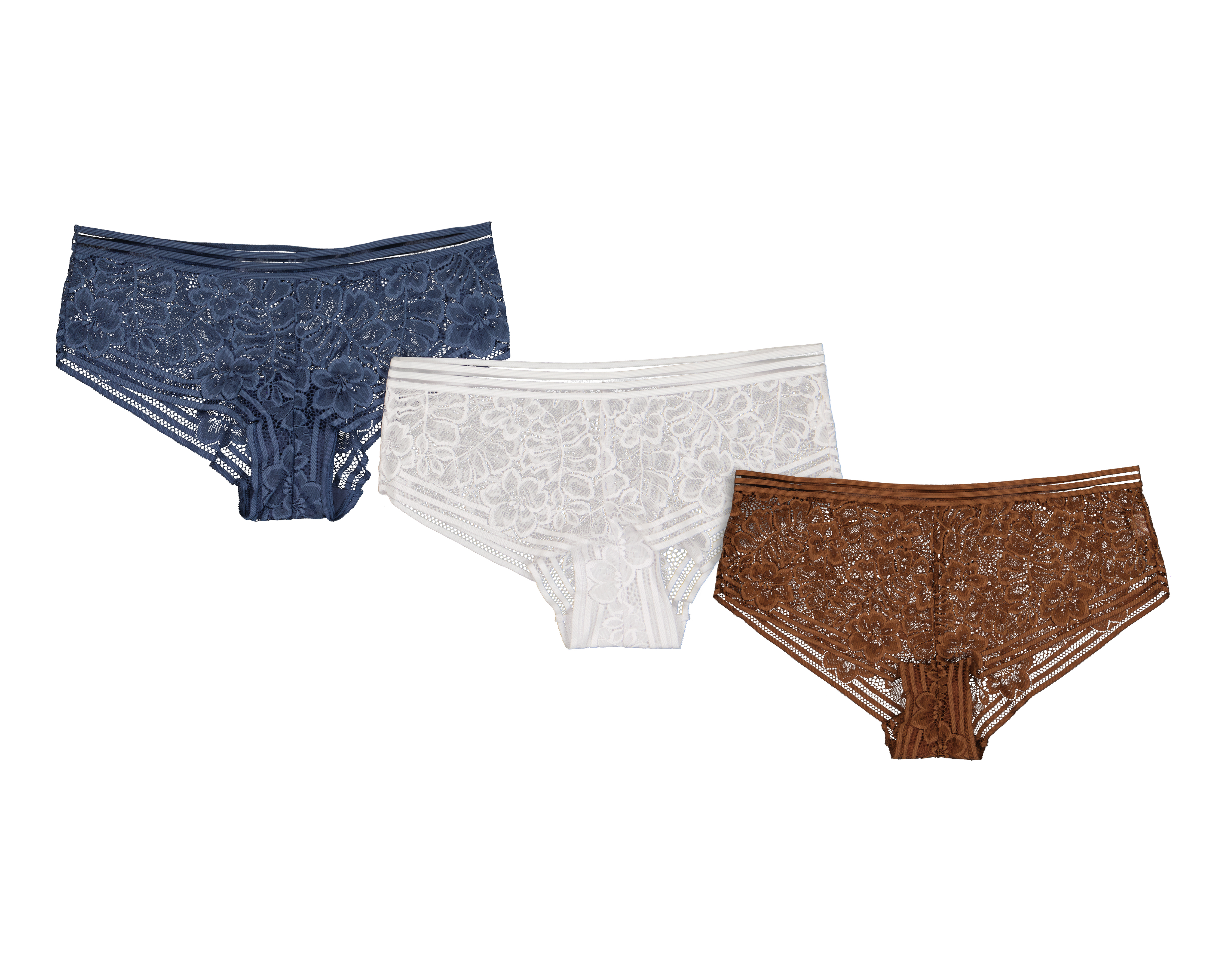 Pantaleta con Encaje Eva Tu Estilo Íntimo para Mujer 3 Piezas