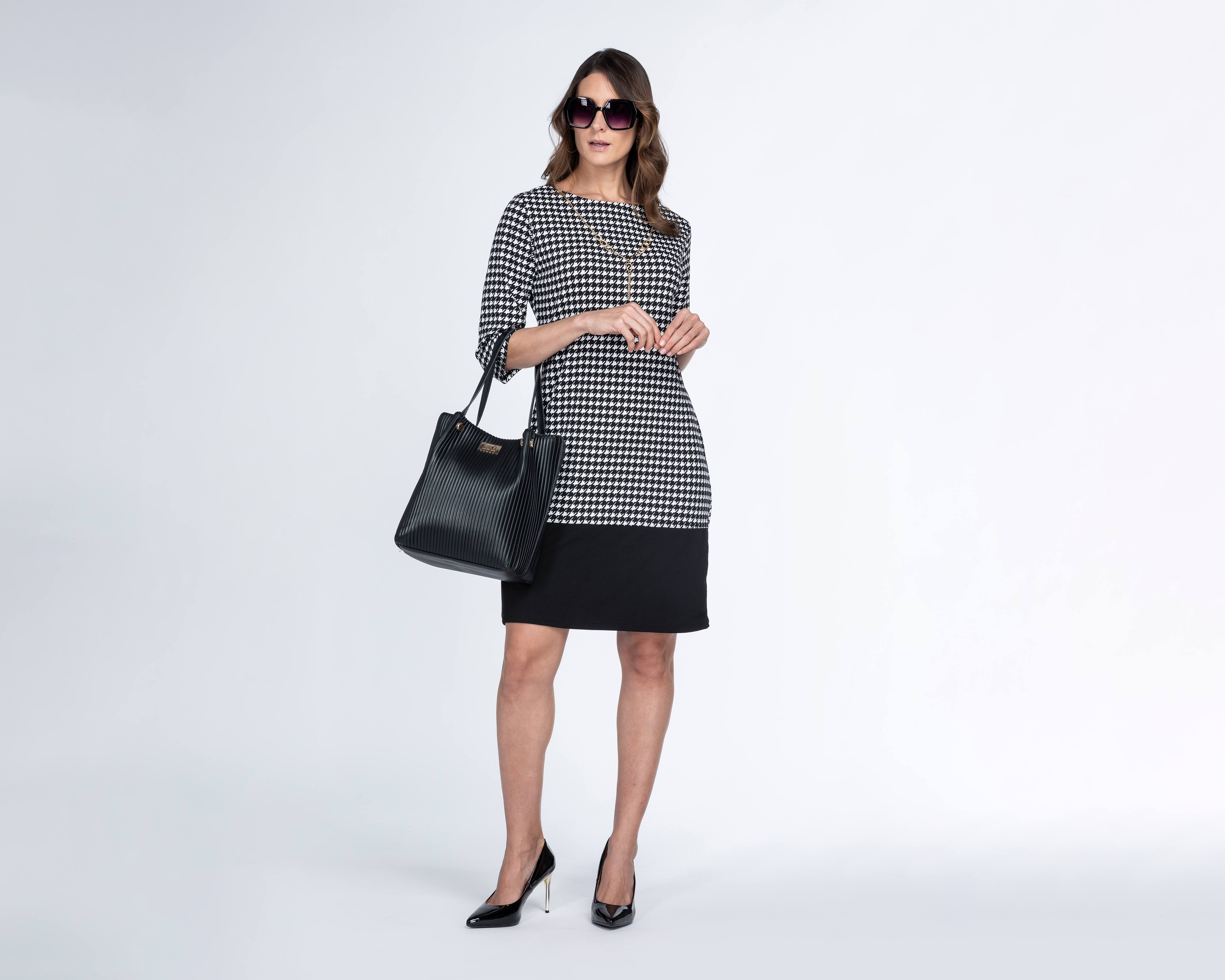 Foto 2 | Foto 2 | Vestido Casual Sahara Estampado Cuello Redondo con Collar