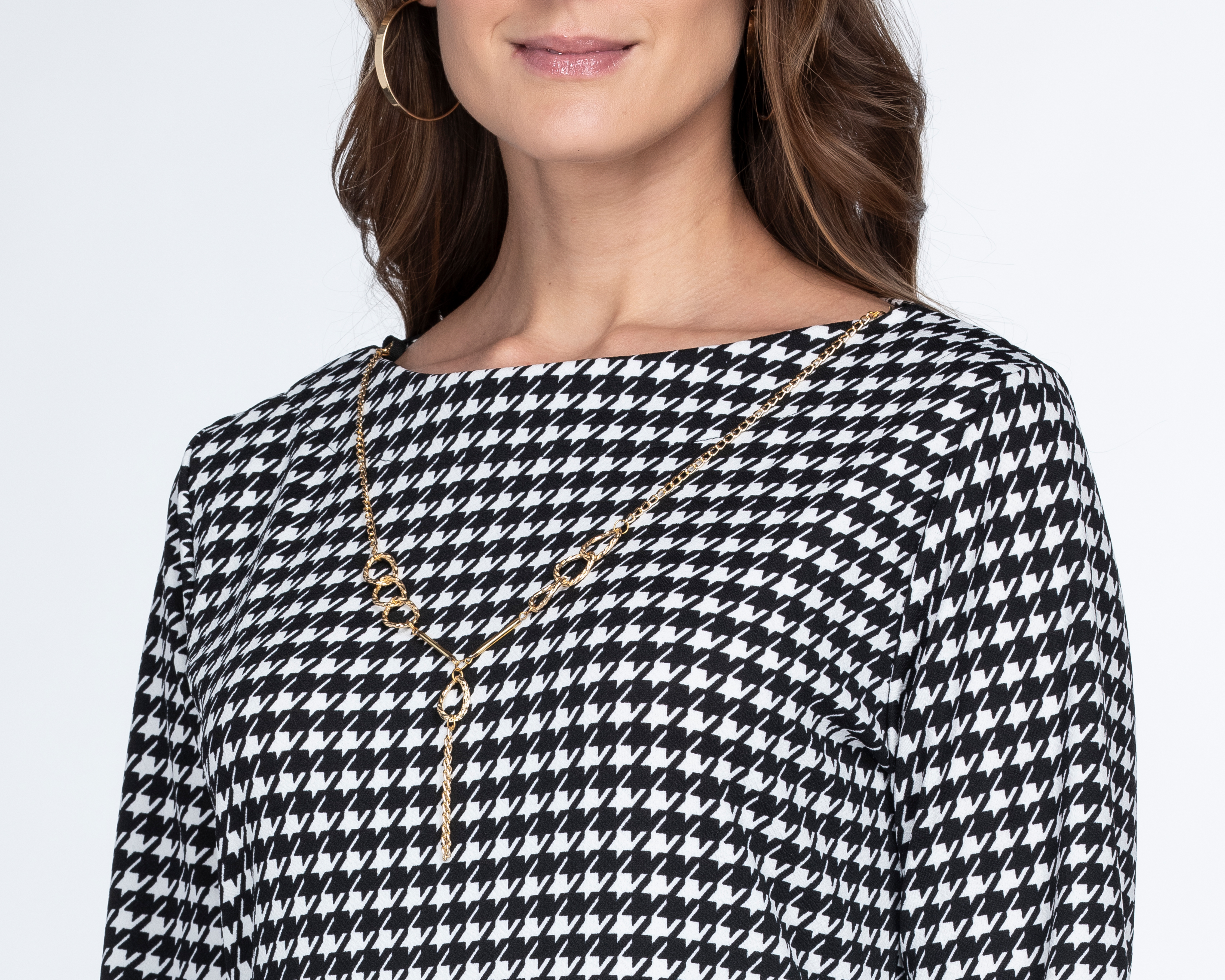 Foto 5 pulgar | Foto 4 | Vestido Casual Sahara Estampado Cuello Redondo con Collar