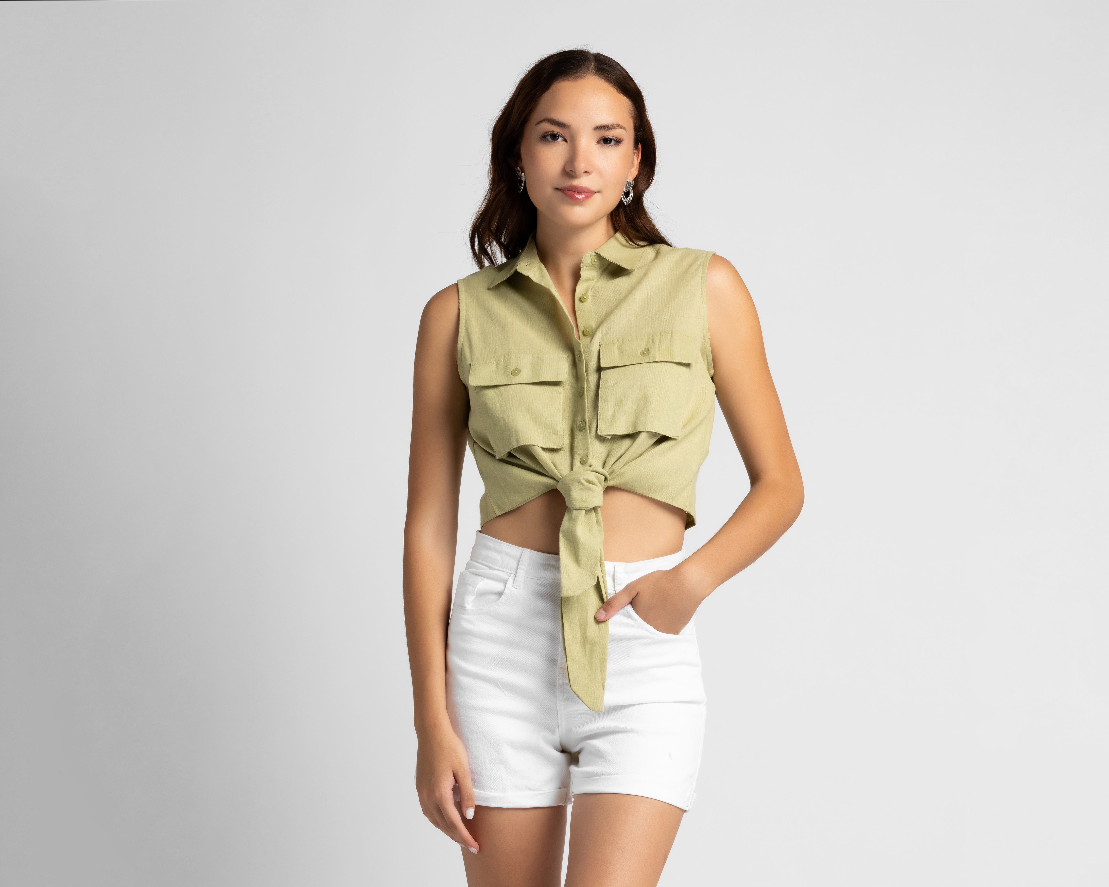 Foto 1 | Foto 1 | Blusa con Botones Refill para Mujer