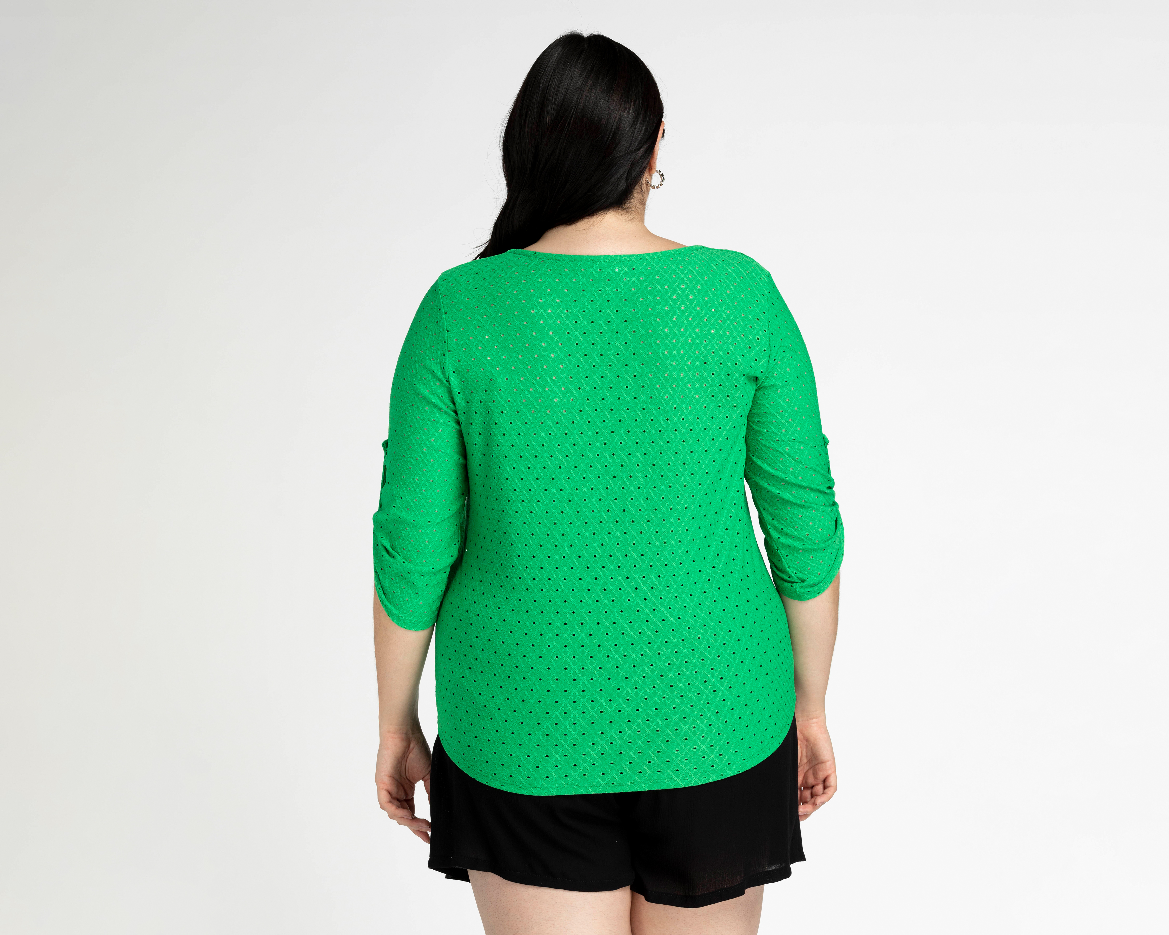 Foto 3 | Foto 3 | Blusa Lady Sun Manga 3/4 Verde