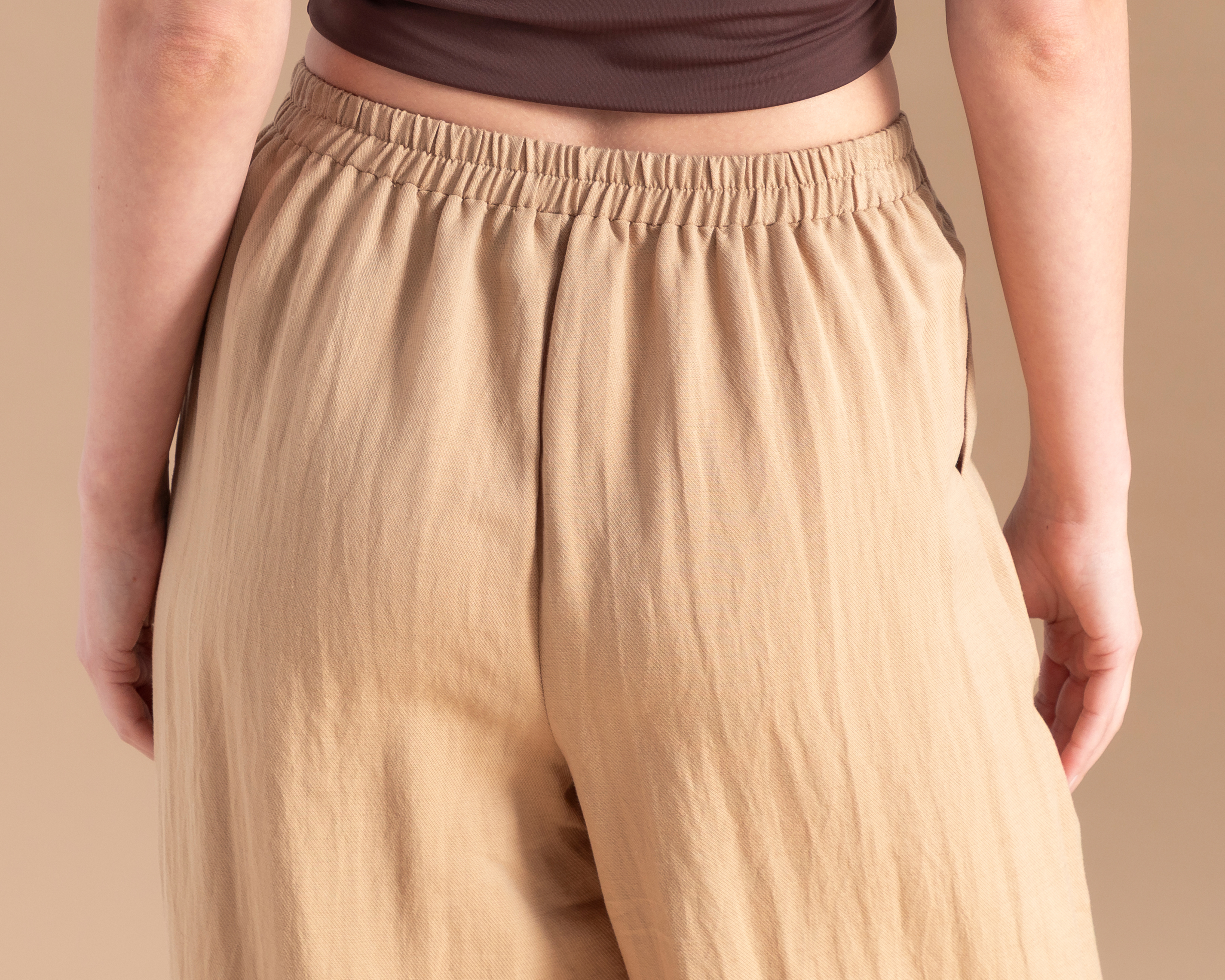 Foto 6 pulgar | Foto 5 | Pantalón Ancho Jennifer Lopez Caqui para Mujer