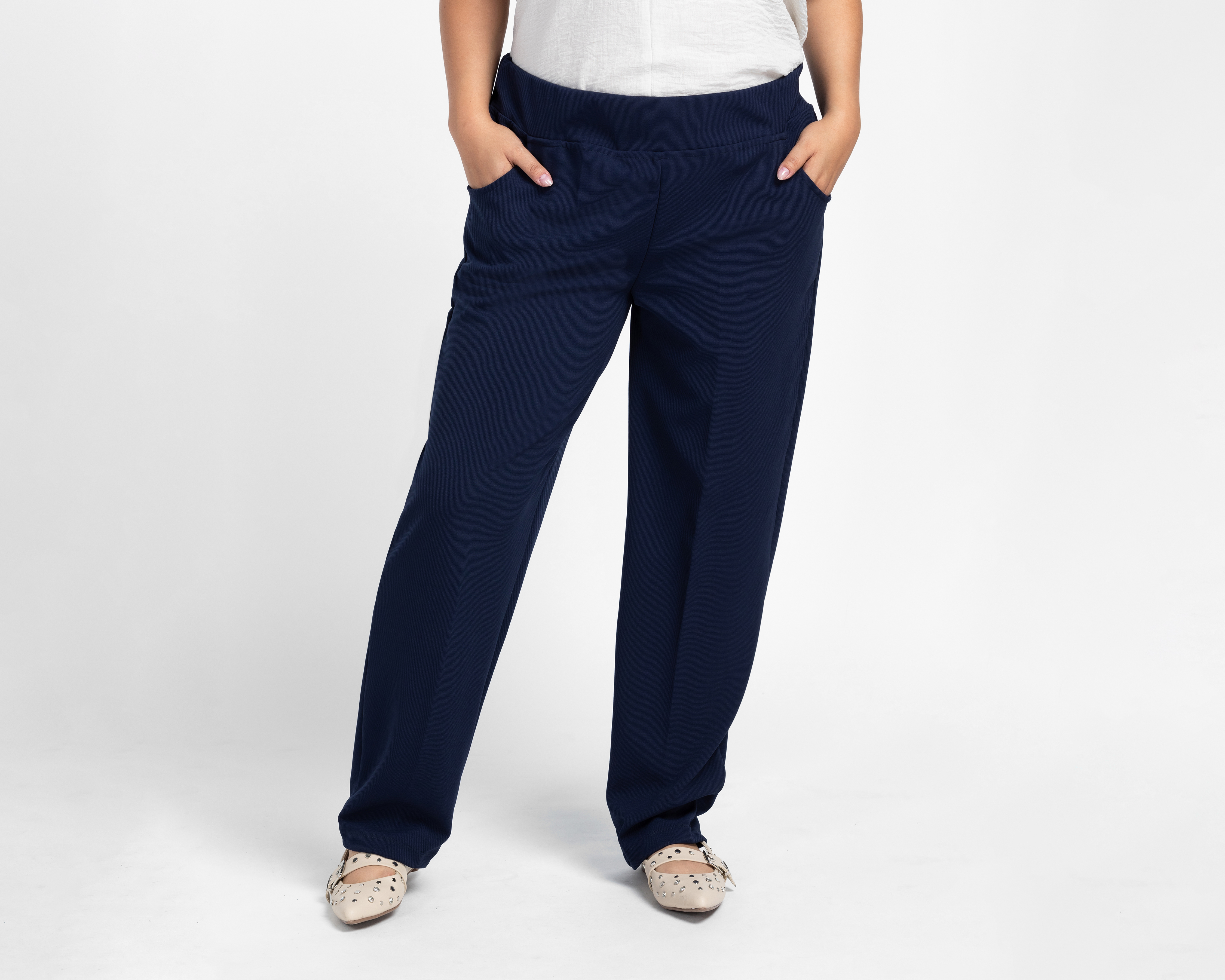 Foto 2 pulgar | Foto 1 | Pantalón de Vestir Lady Sun Cintura Elástica para Mujer