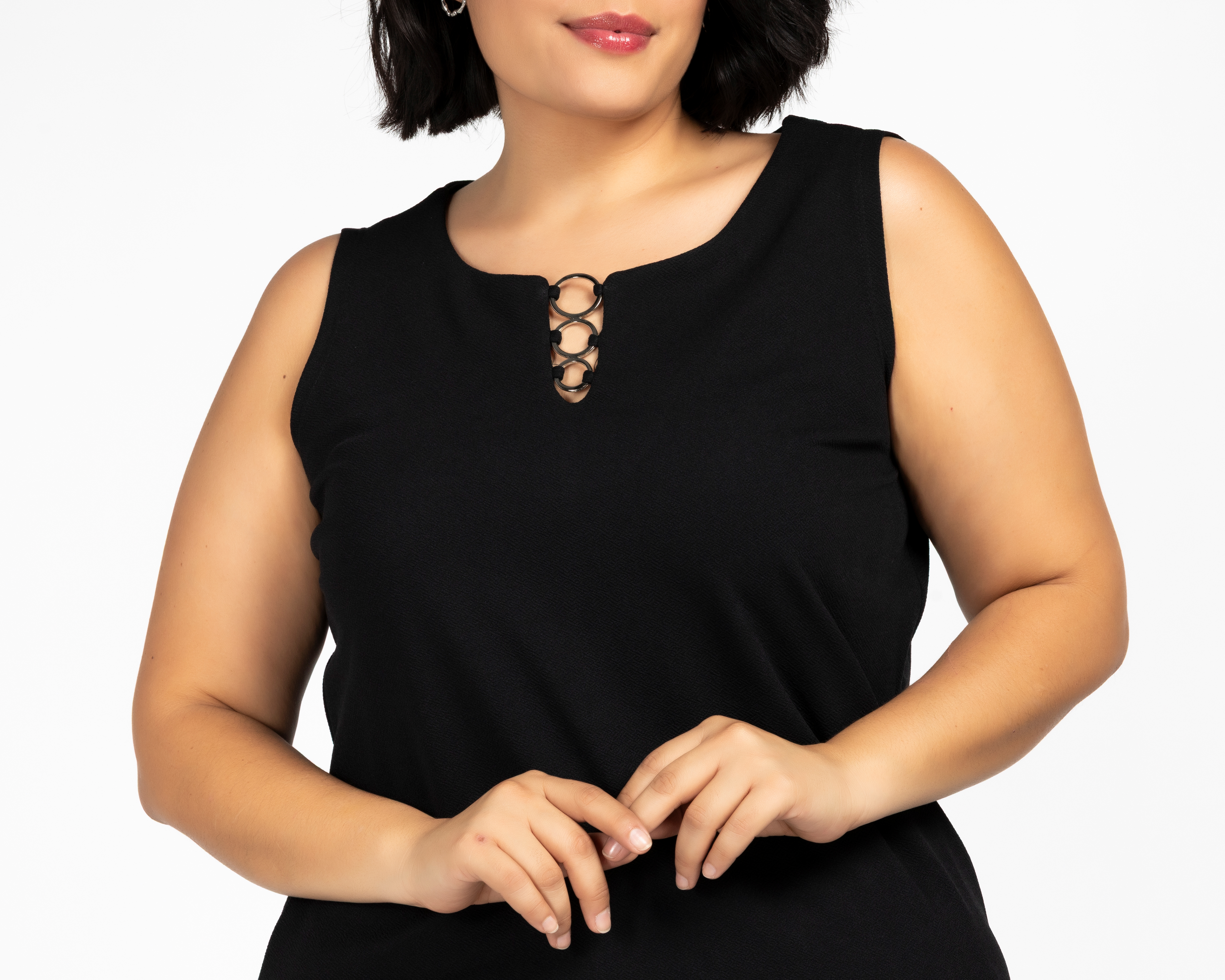 Foto 5 pulgar | Foto 4 | Vestido Formal Lady Sun Negro Cuello Redondo para Mujer